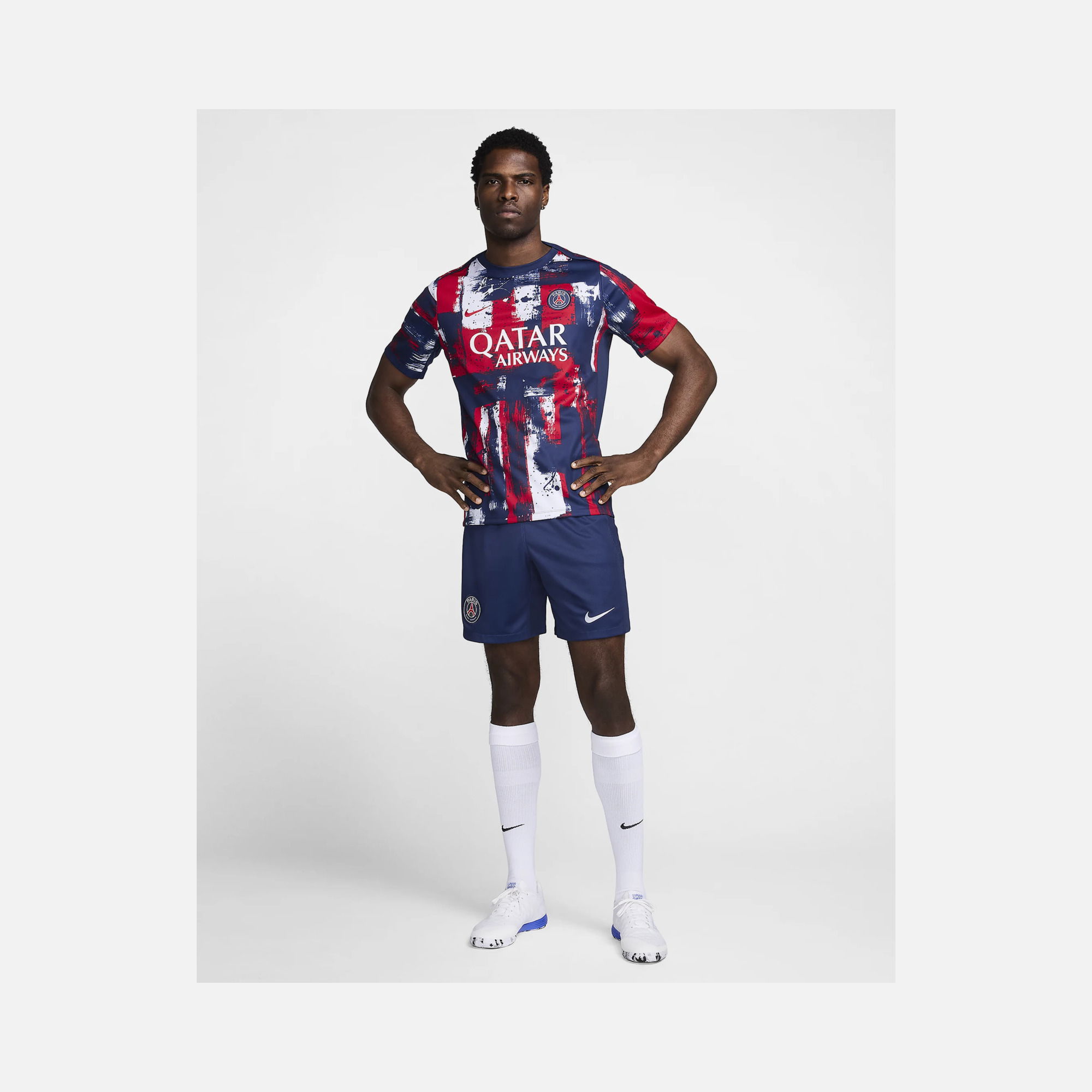 Nike Paris Saint-Germain Academy Pro Home Dri-Fit Football Pre-Match Short-Sleeve Erkek Tişört