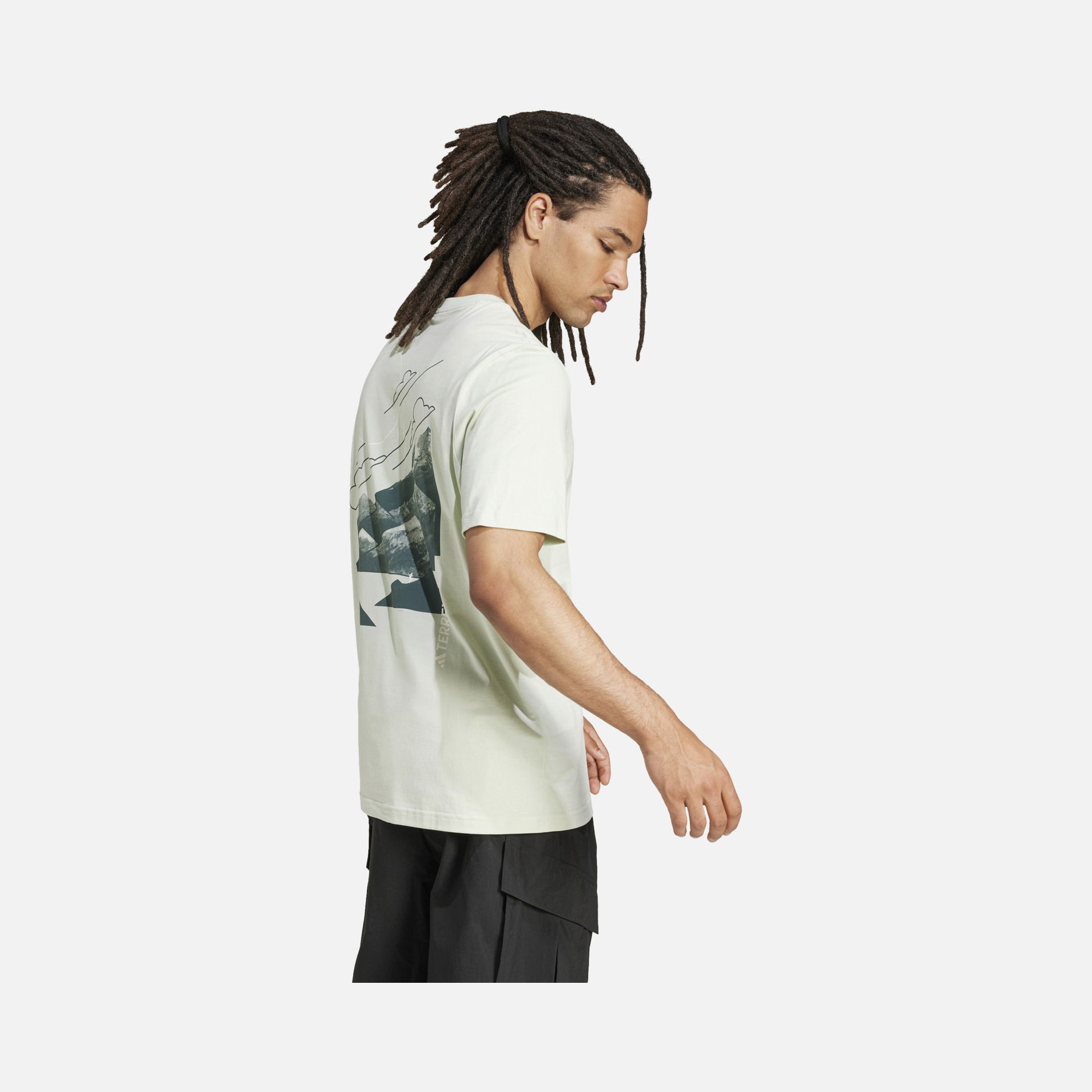 adidas Terrex Run Sun Graphic Hiking Short-Sleeve Erkek Tişört