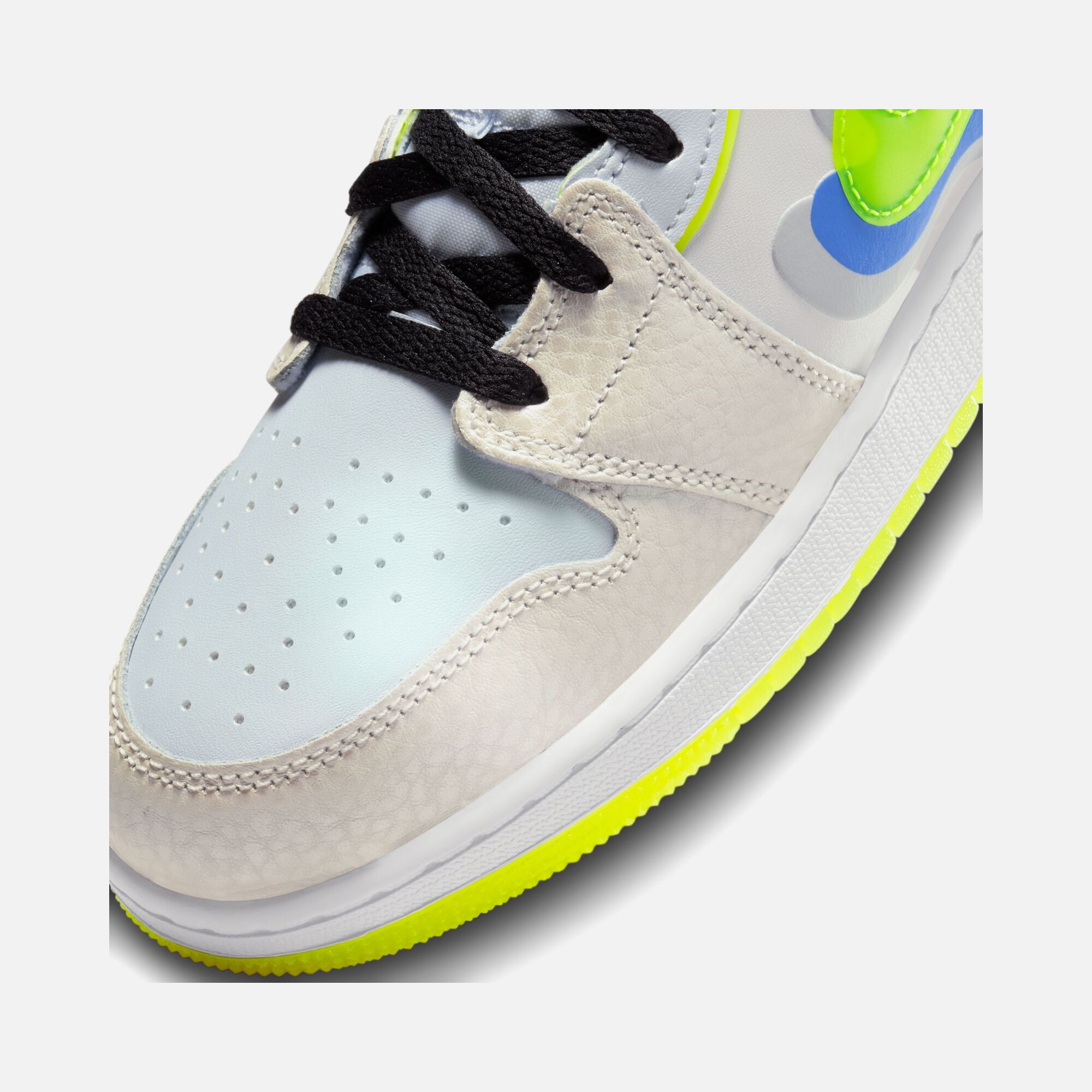 Nike Air Jordan 1 Mid SE "Warped Swoosh" (GS) Spor Ayakkabı