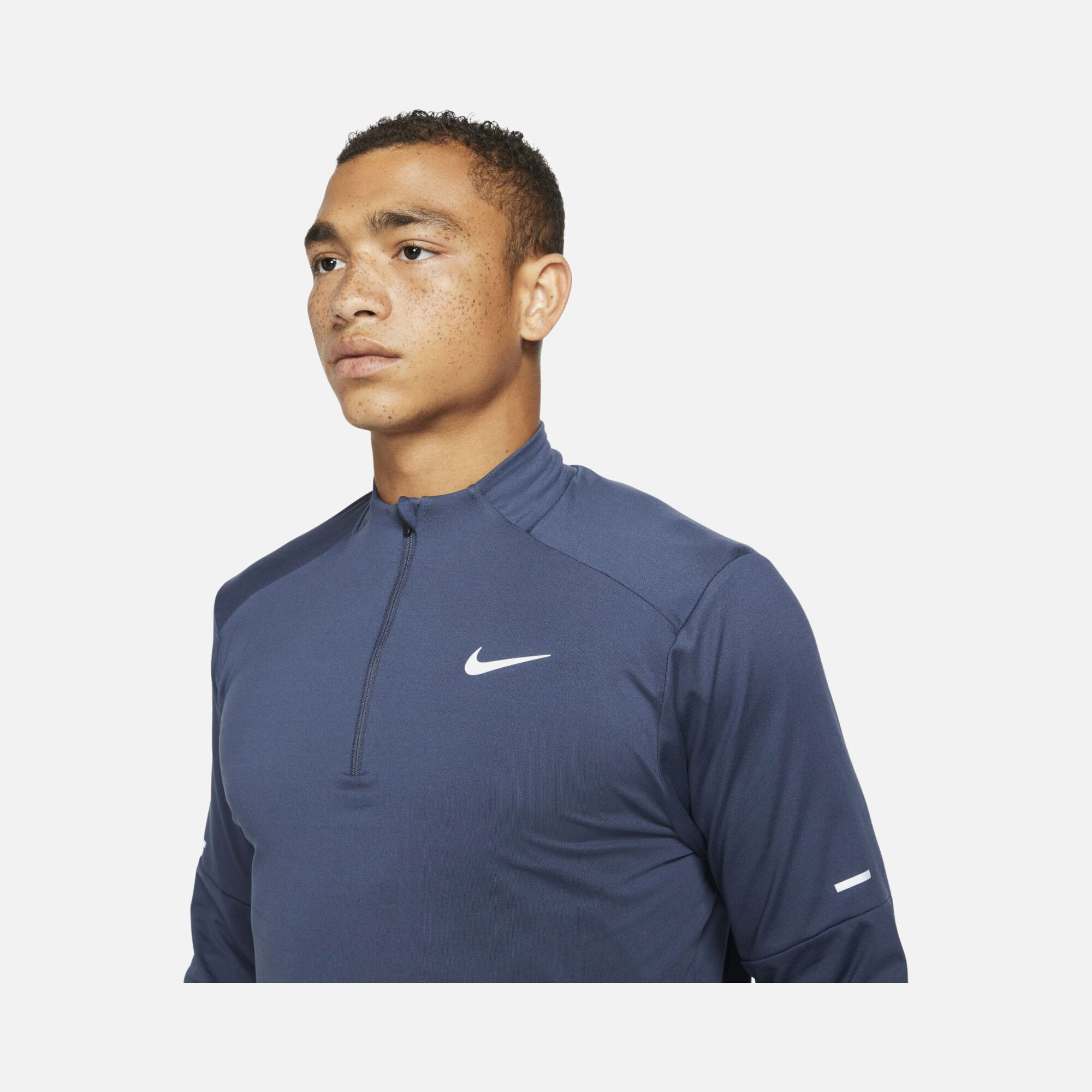 Nike Dri-Fit 1/2-Zip Running Long-Sleeve Erkek Tişört