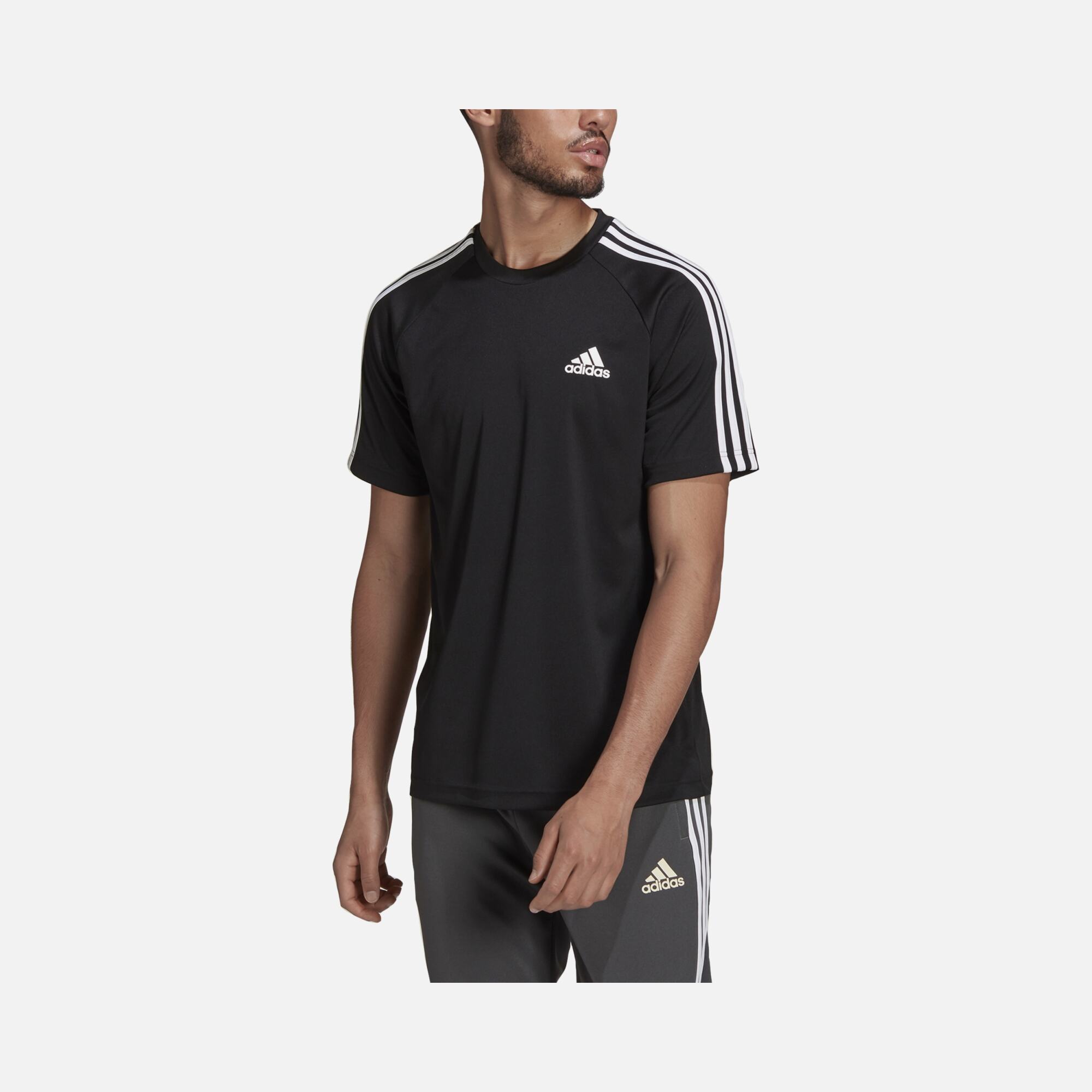 adidas AEROREADY Sereno 3-Stripes Sportswear&Gym Short-Sleeve Erkek Tişört