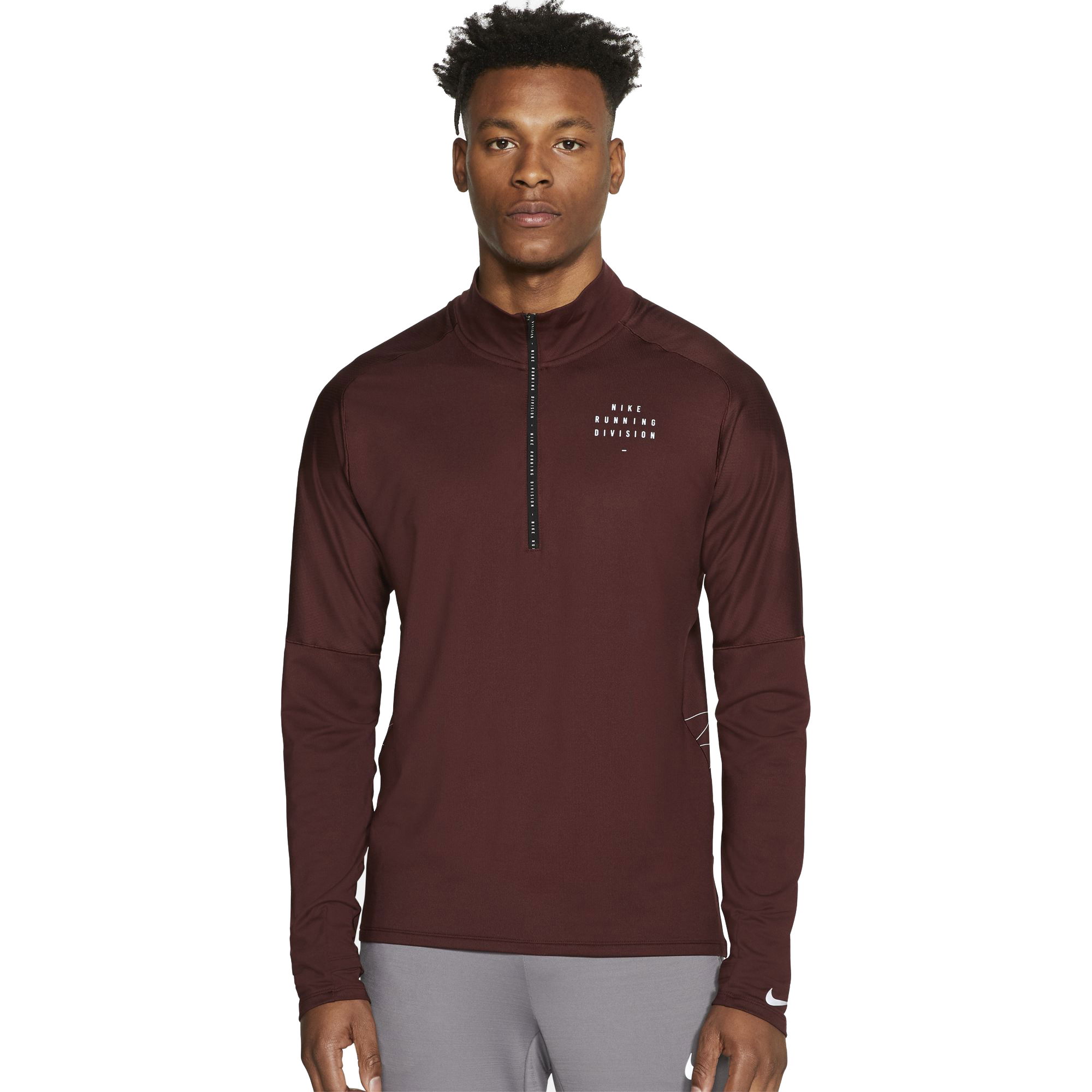 Nike Run Division 1/2-Zip Long-Sleeve Running Top Erkek Tişört