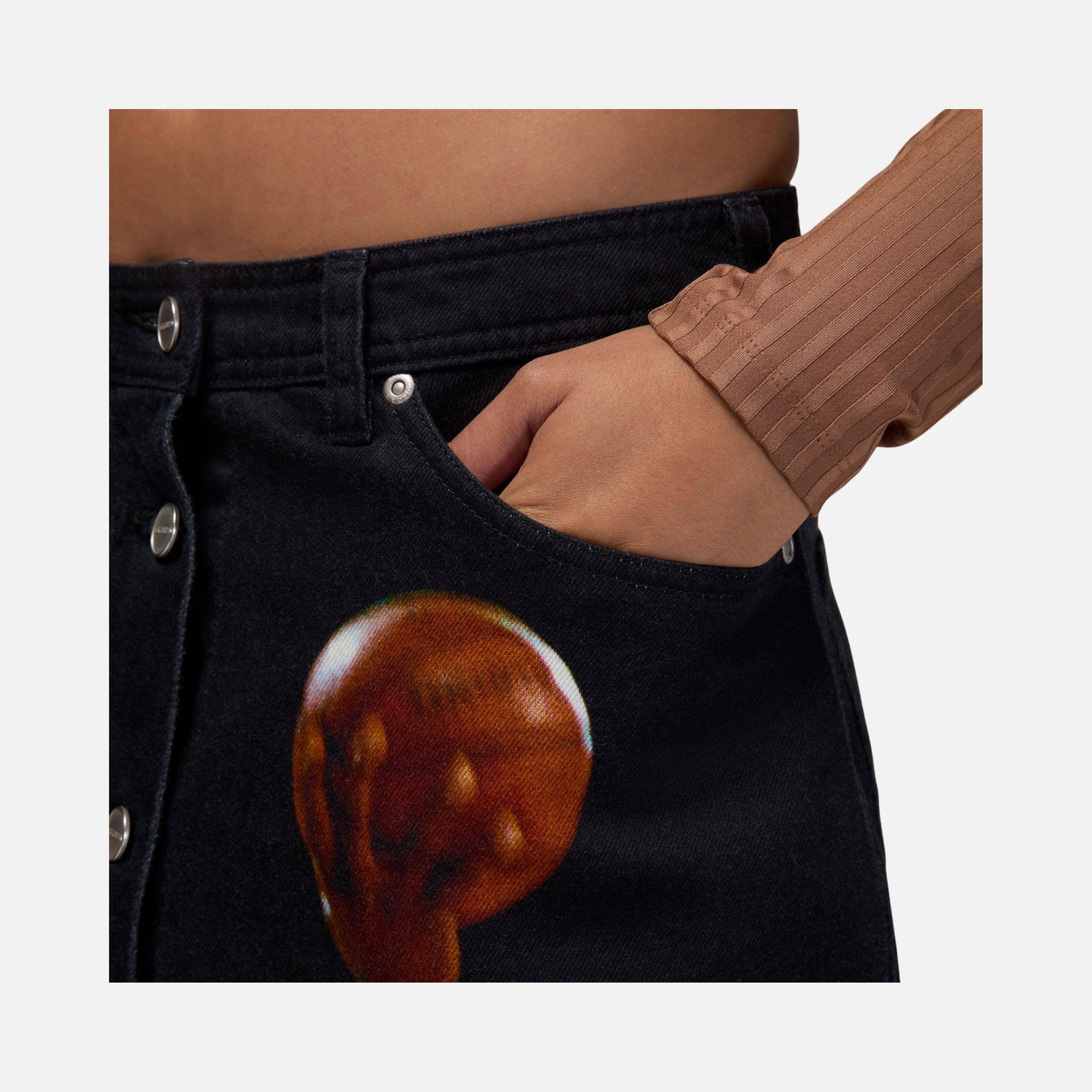 Nike Air Jordan All Over Printed Unlined Full Snaps Long Kadın Etek