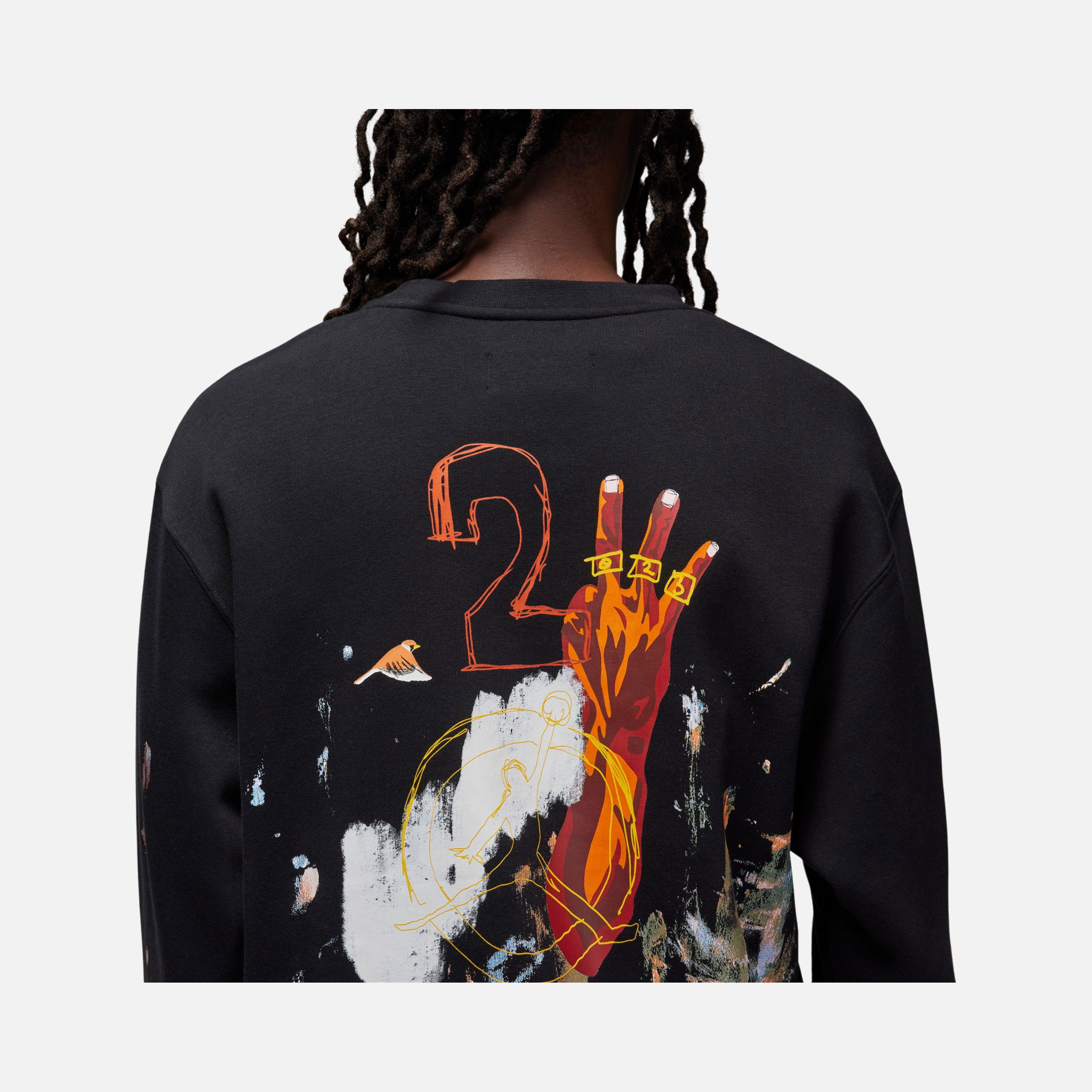 Nike Jordan Artist Series by Jammie Holmes Fleece Crew Erkek Sweatshirt