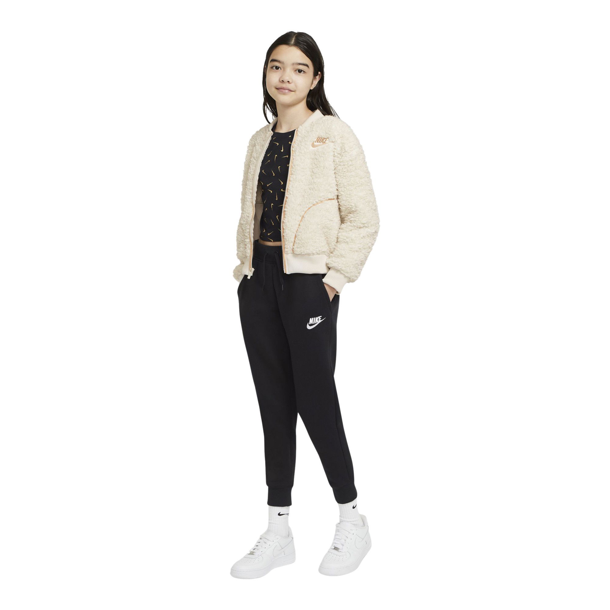 Nike Sportswear Sherpa Full-Zip (Girls') Çocuk Ceket