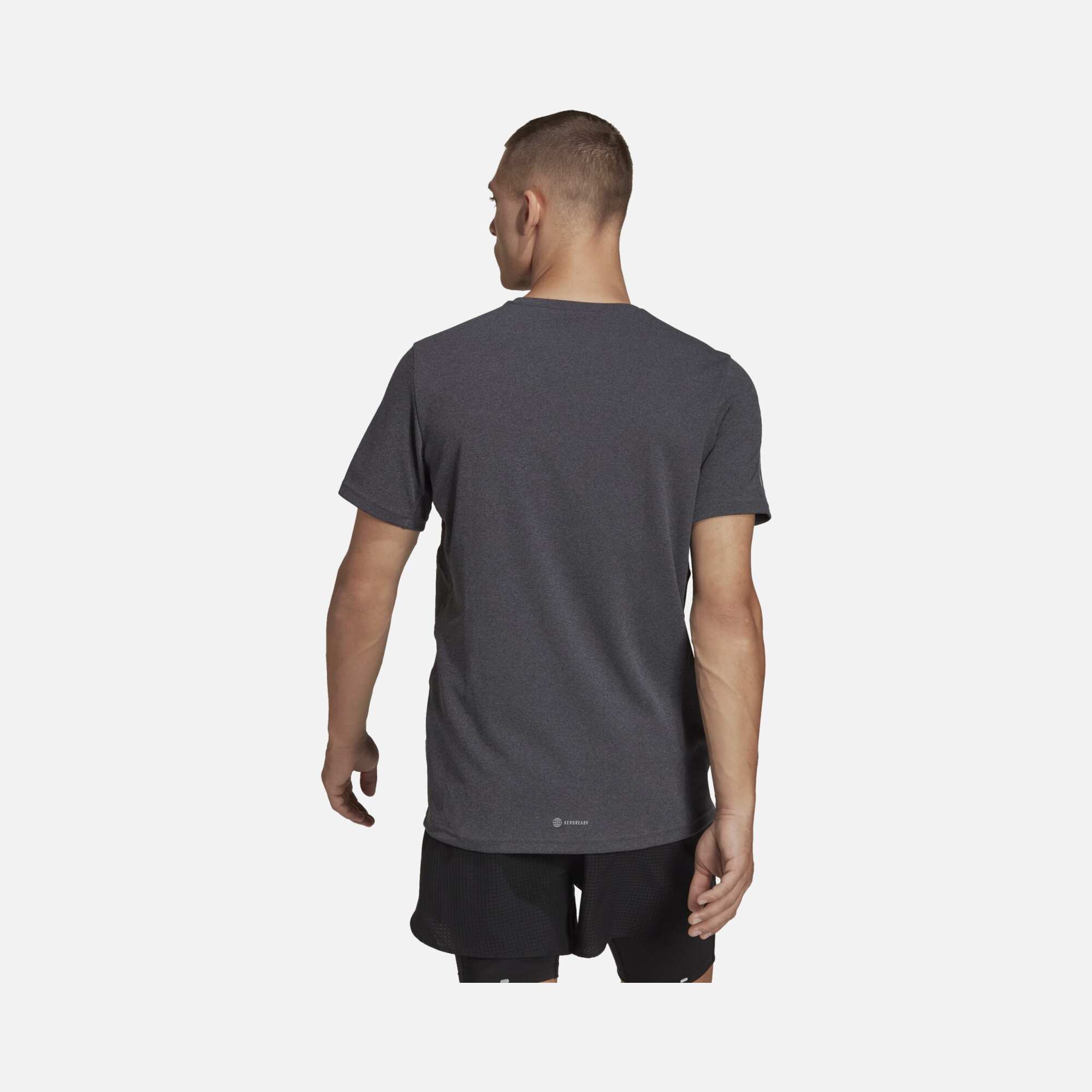adidas Aeroready Own the Run Heather Running Short-Sleeve Erkek Tişört