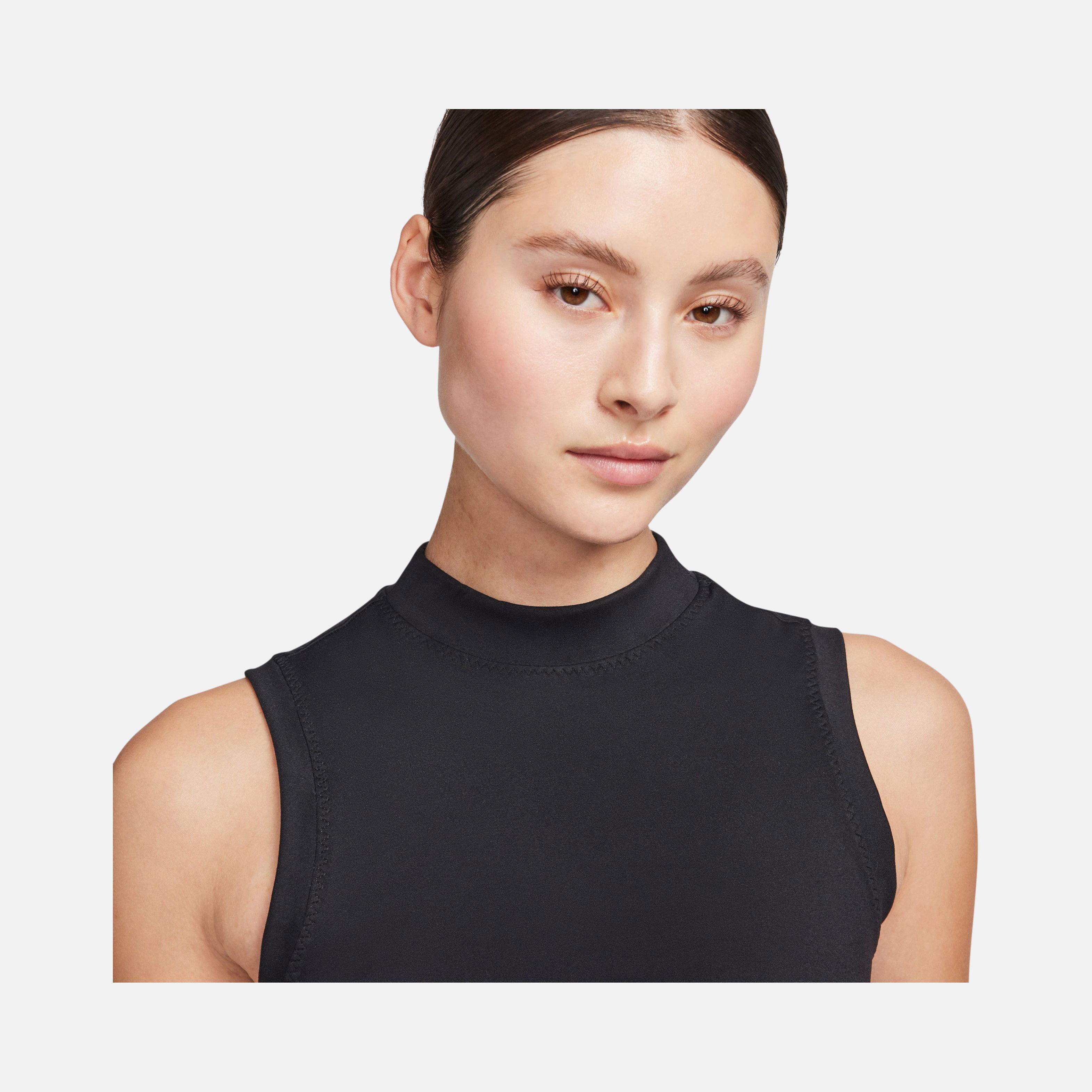 Nike One Dri-Fit Fitted Mock-Neck Cropped Training Kadın Atlet