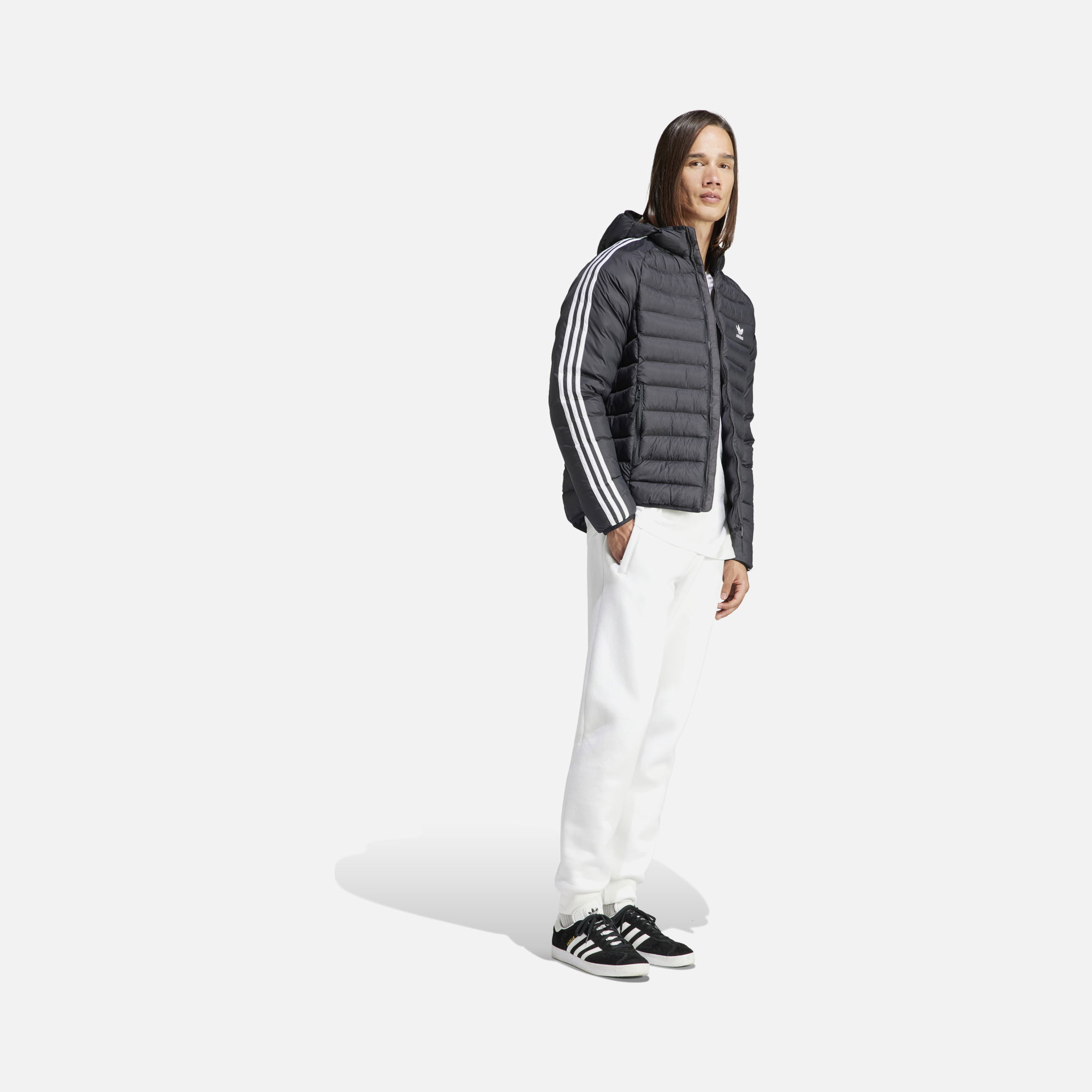 adidas Sportswear Padded 3-Stripes Full-Zip Hoodie Erkek Mont