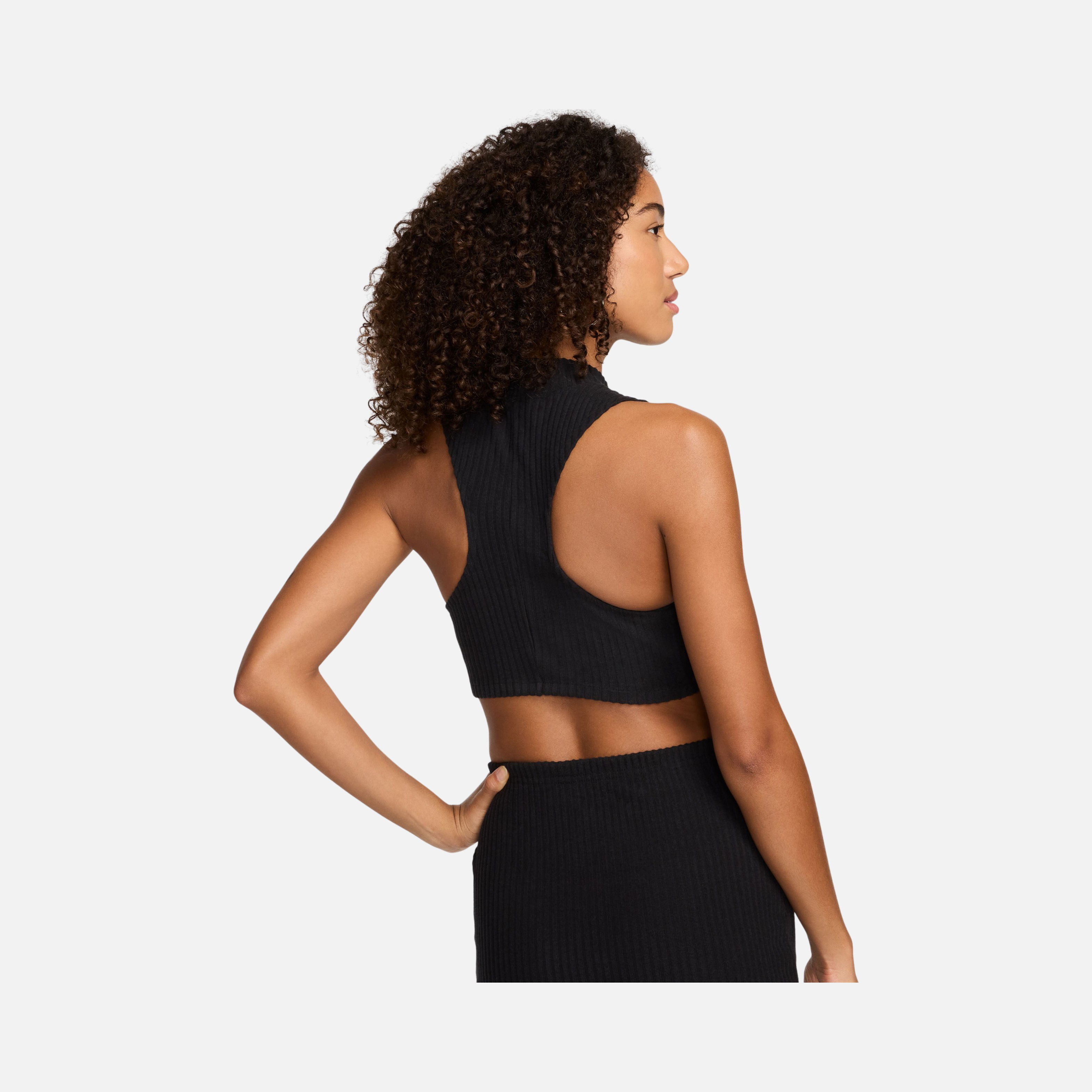 Nike Sportswear Chill Knit Tight Mock-Neck Ribbed Crop Kadın Atlet