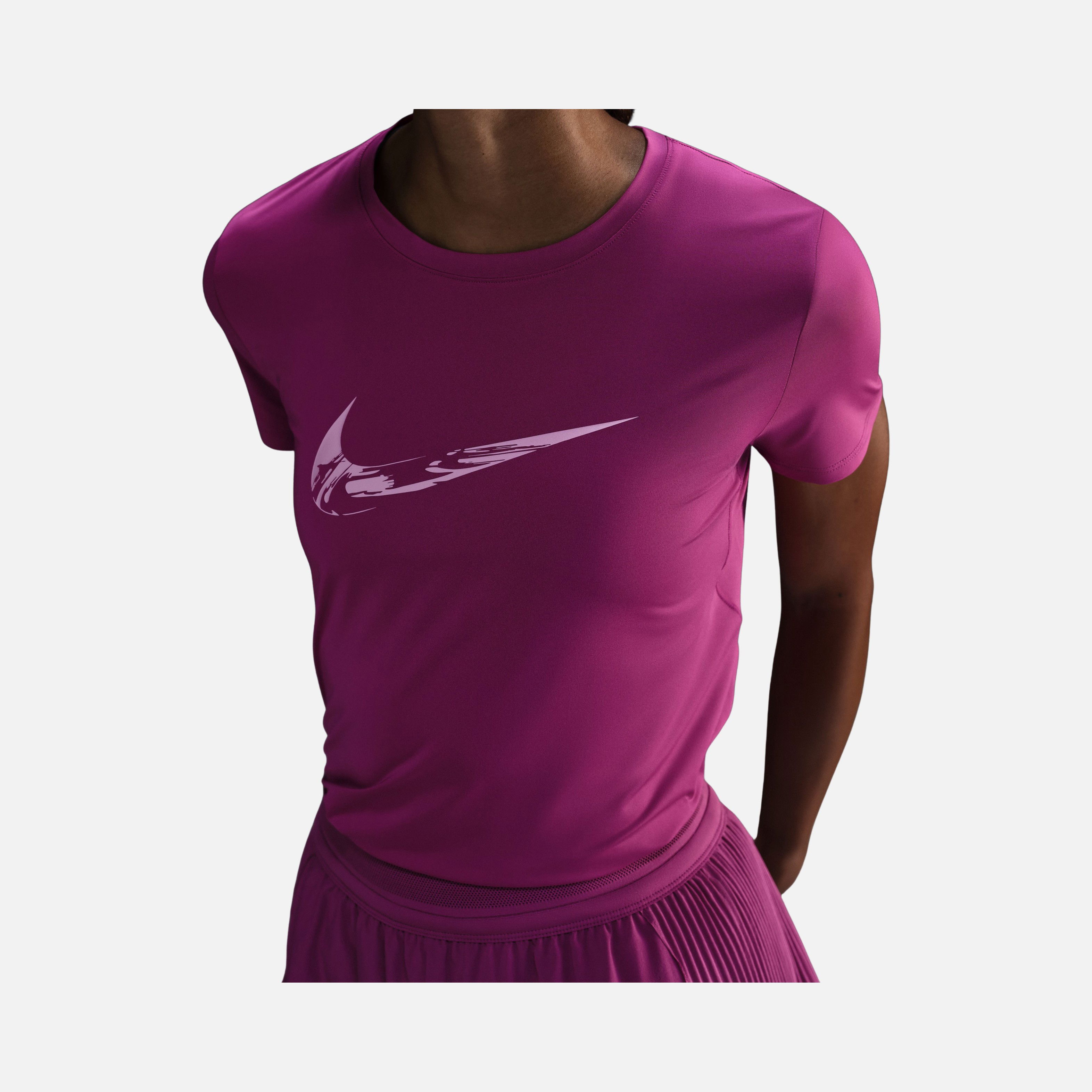 Nike Dri-Fit One Swoosh Graphic Running FW24 Short-Sleeve Kadın Tişört