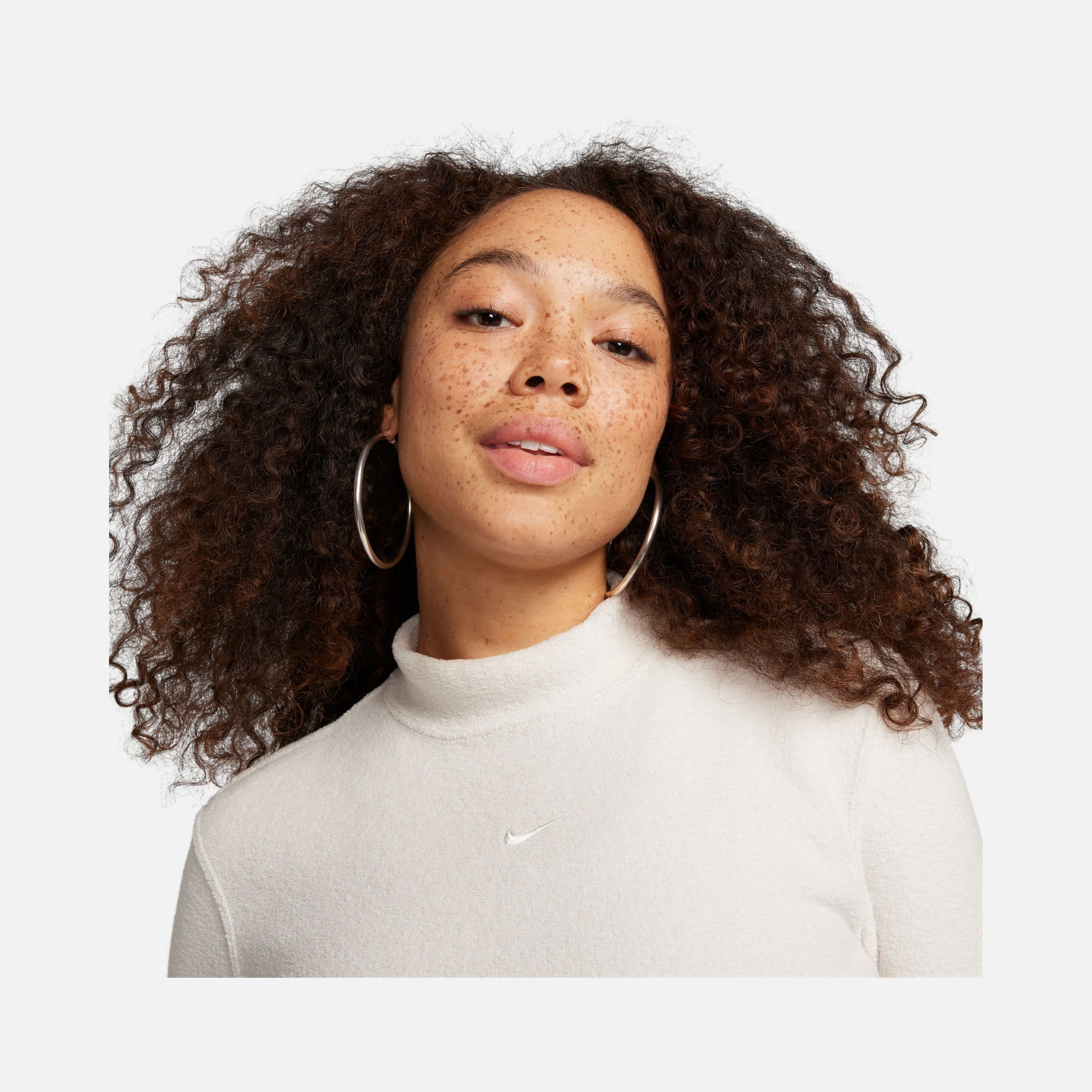 Nike Sportswear Phoenix Plush Fleece Slim Mock-Neck Kadın Sweatshirt