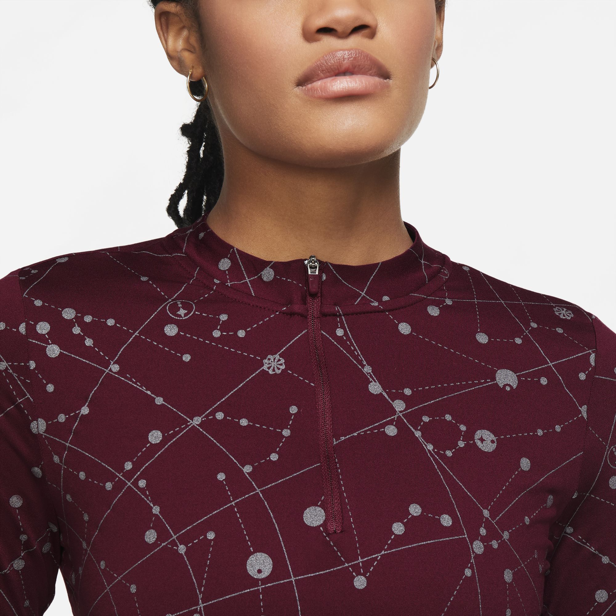 Nike Element Flash Half-Zip Runway Long-Sleeve Top Kadın Tişört