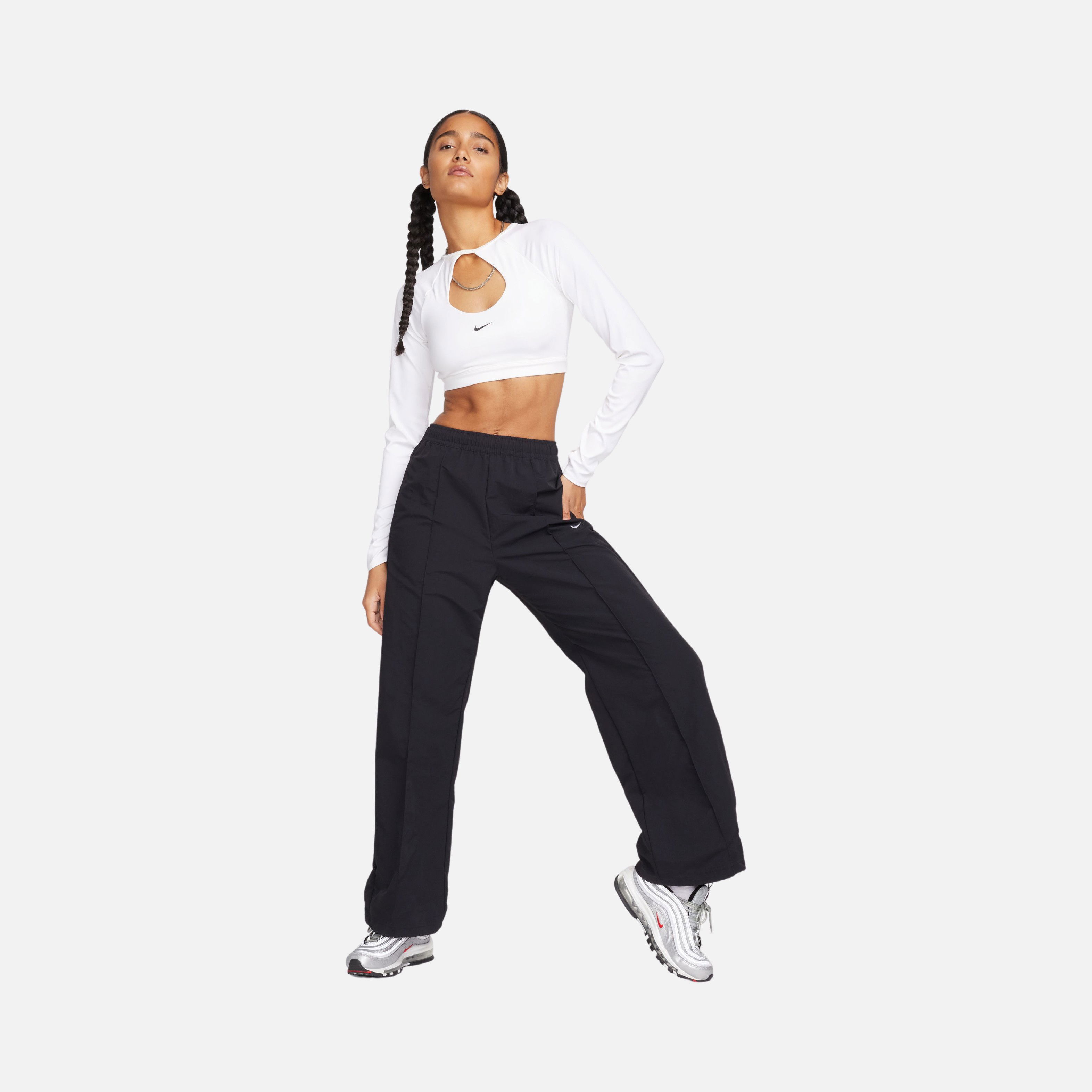 Nike Sportswear Everything Wovens Mid-Rise Open-Hem Kadın Pantolon