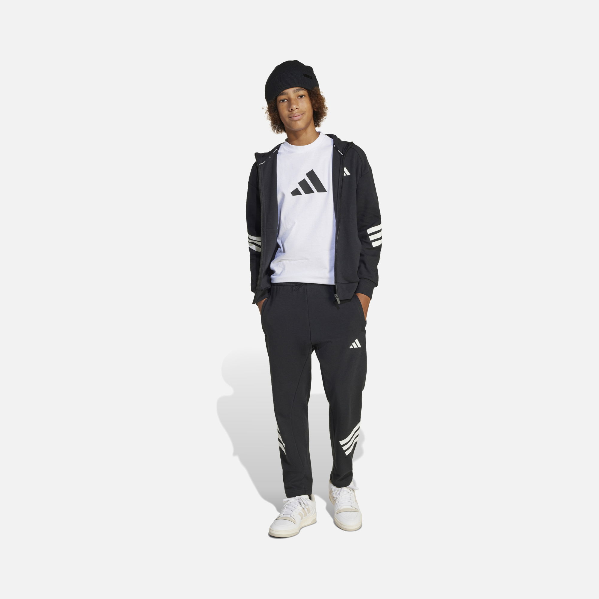 adidas Sportswear Future Icons 3-Stripes Regular- Fit Full-Zip Hooded Çocuk Sweatshirt