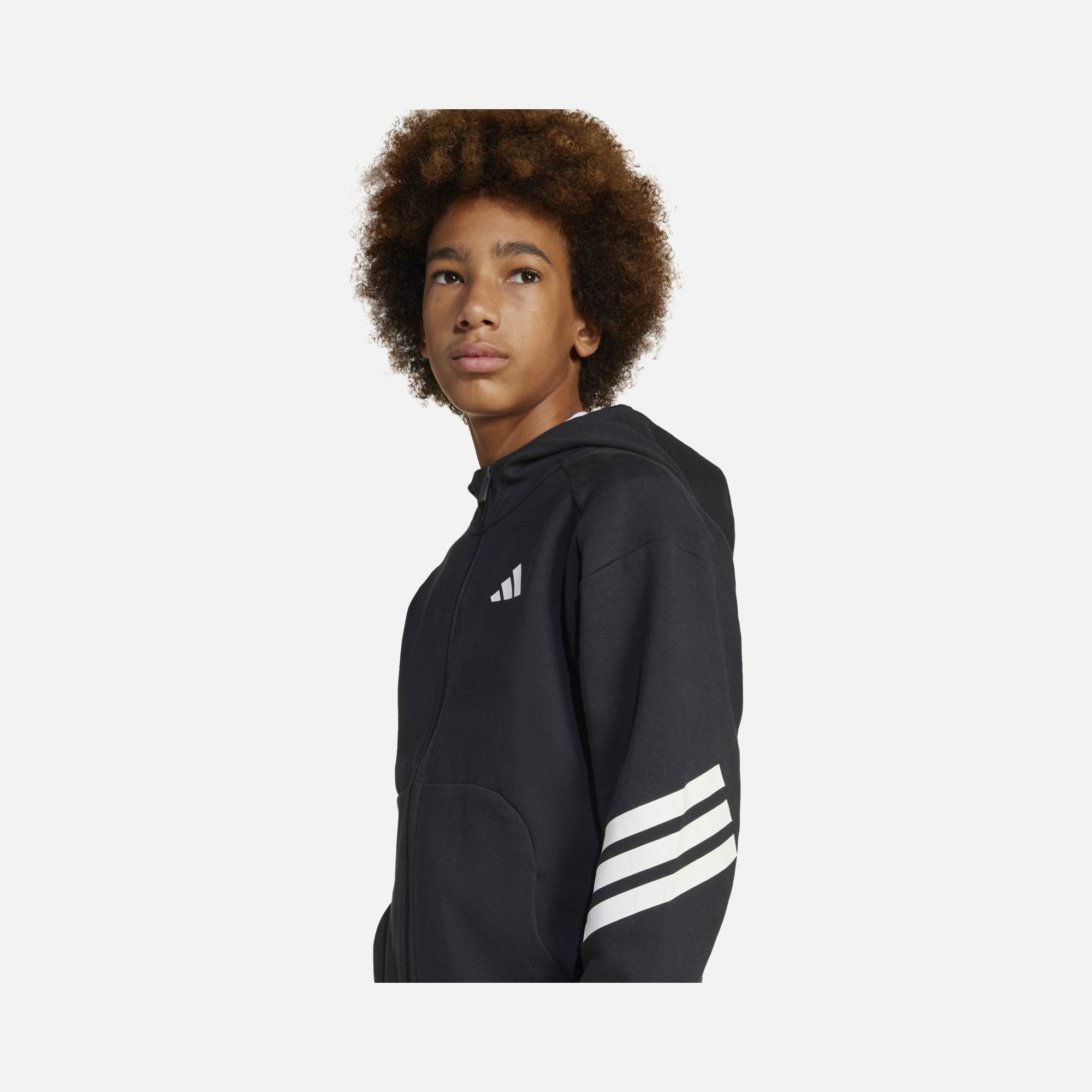 adidas Sportswear Future Icons 3-Stripes Regular- Fit Full-Zip Hooded Çocuk Sweatshirt