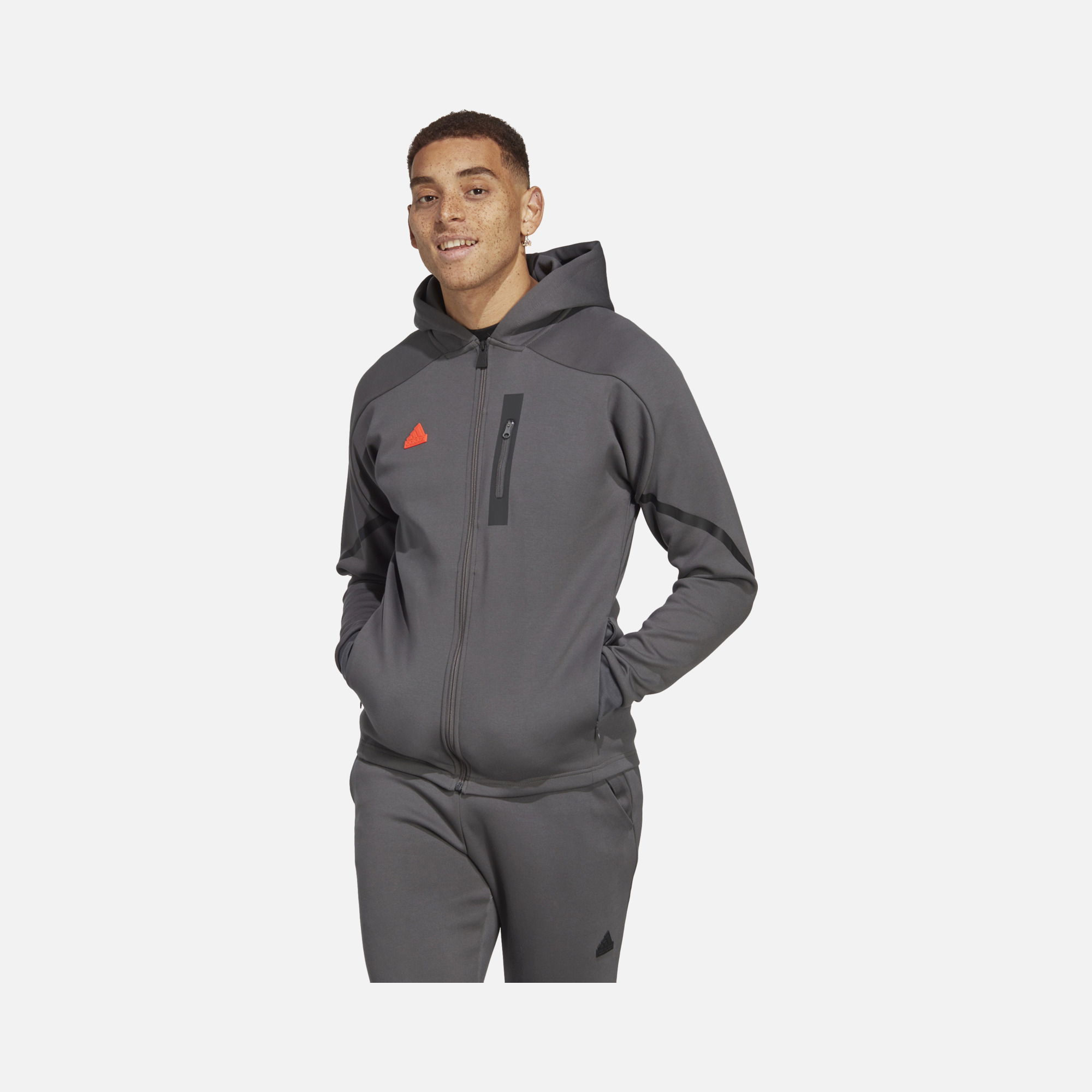 adidas Designed for Gameday Full-Zip Hoodie Training Erkek Sweatshirt