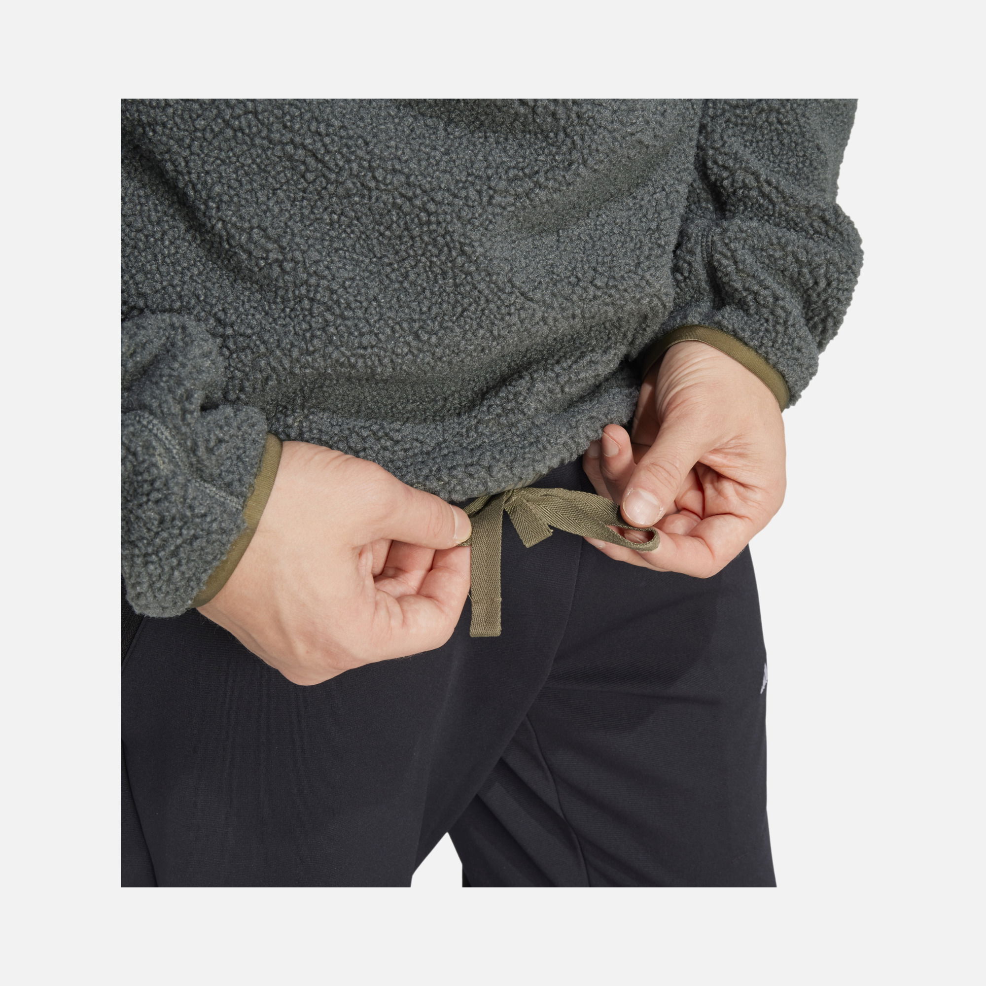 adidas Terrex XPL Faux Fur & Ripstop Fabric Details Pile Snap Hiking Erkek Sweatshirt