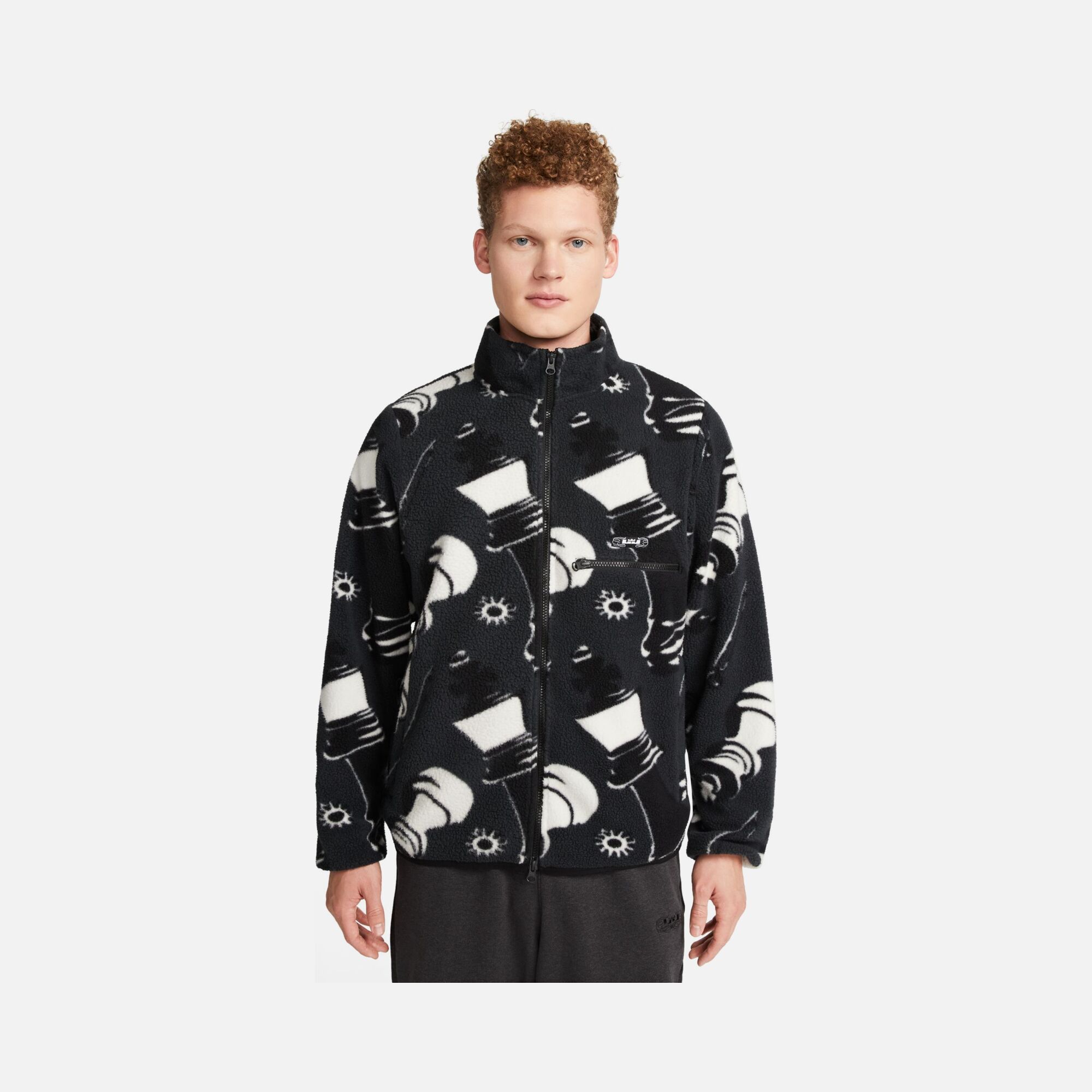 Nike LeBron James Chess and Clock Graphic Fleece Full-Zip Erkek Ceket