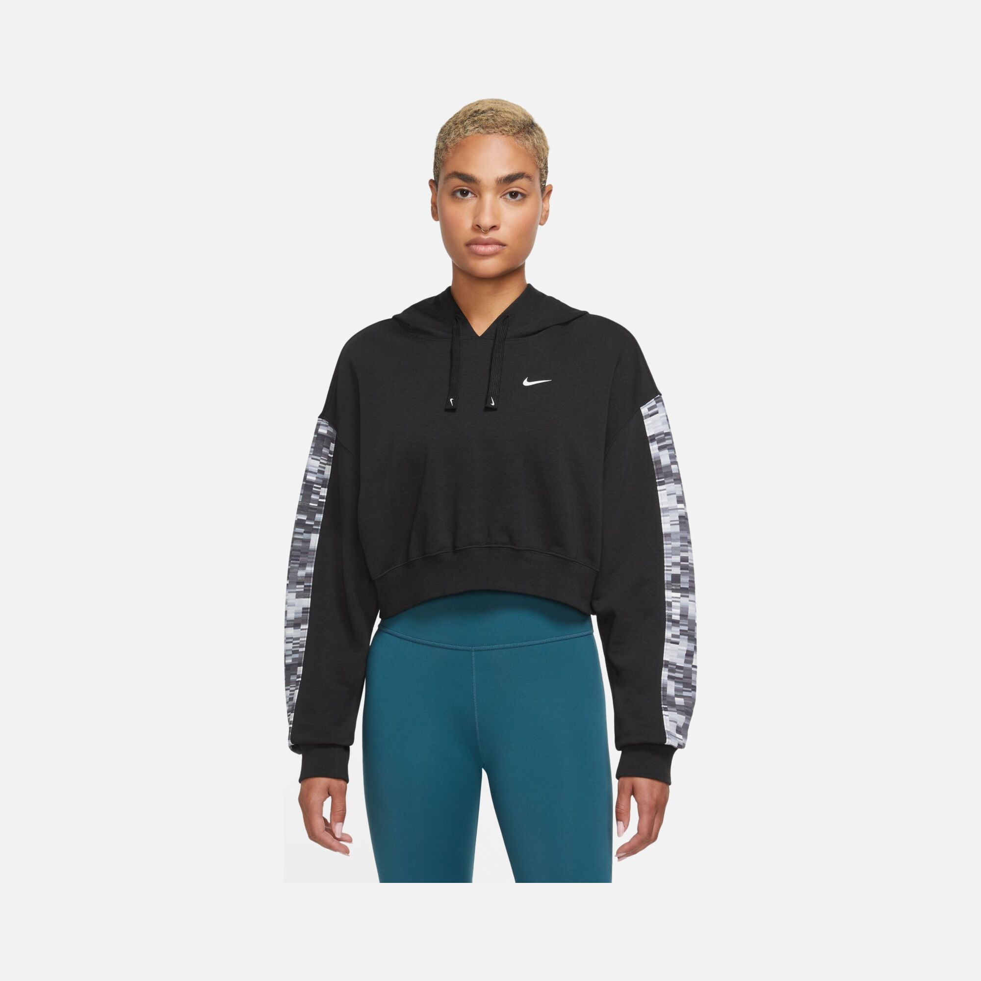 Nike Pro Dri-Fit Get-Fit French Terry AOP Training Hoodie Kadın Sweatshirt