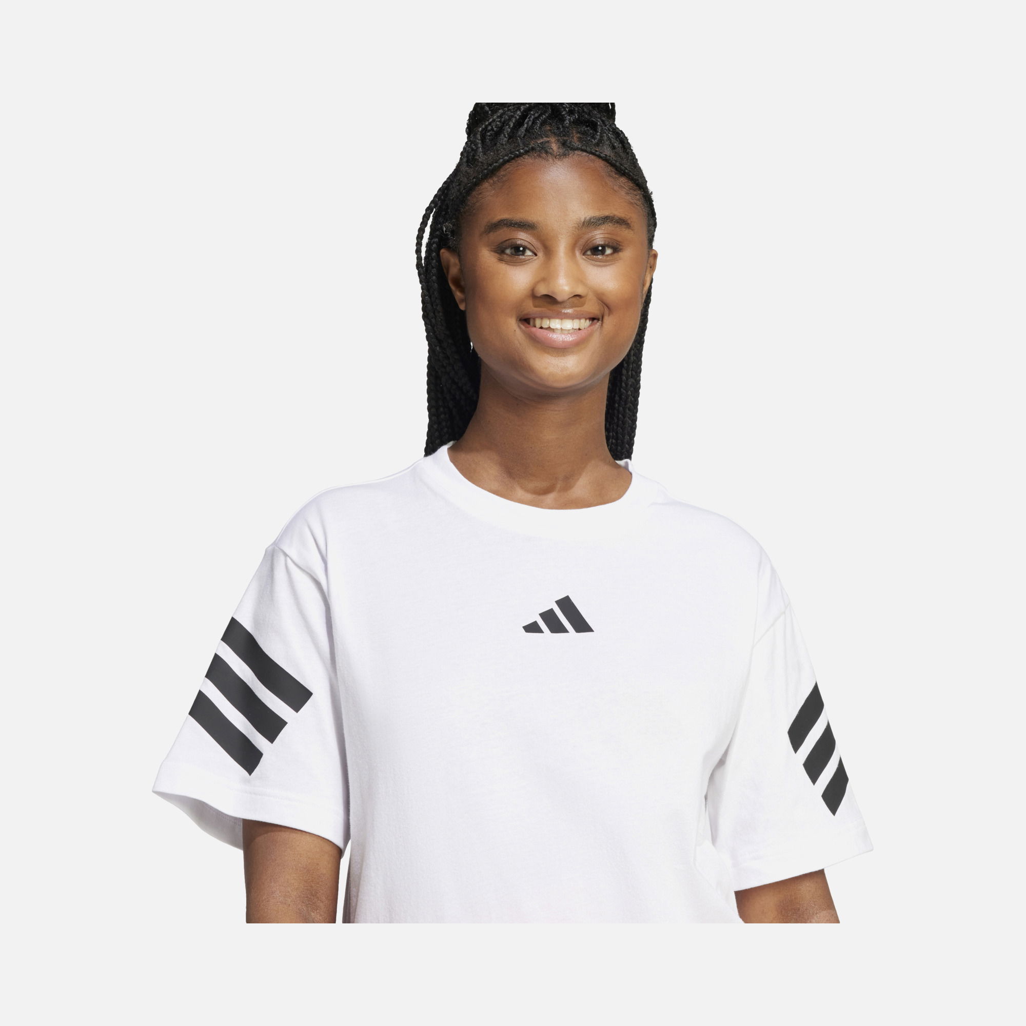 adidas Sportswear Future Icons 3-Stripes & 3-Bar Logo Detail Short-Sleeve Kadın Tişört