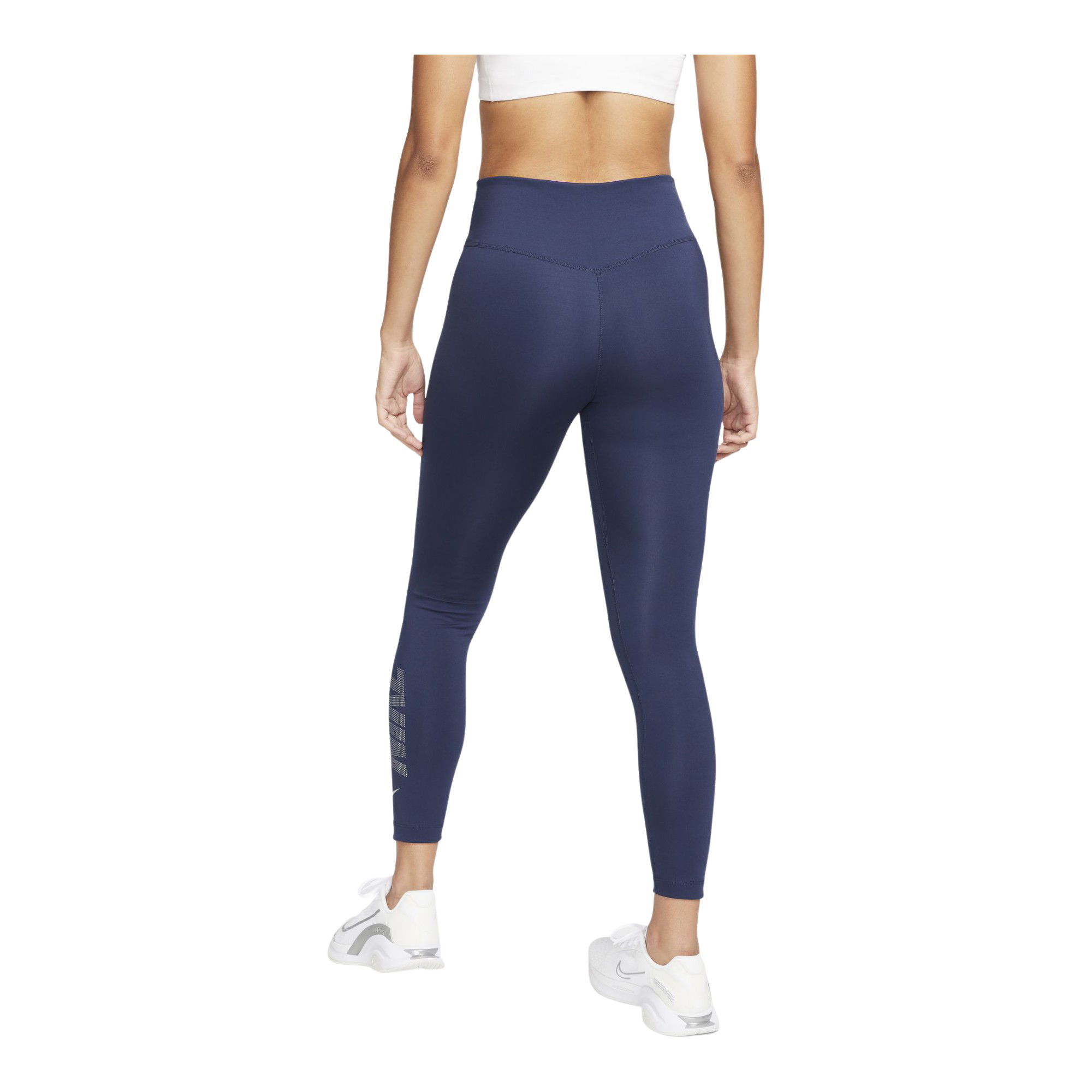 Nike Dri-Fit One Mid-Rise Metalic Graphic 7/8 Training Kadın Tayt