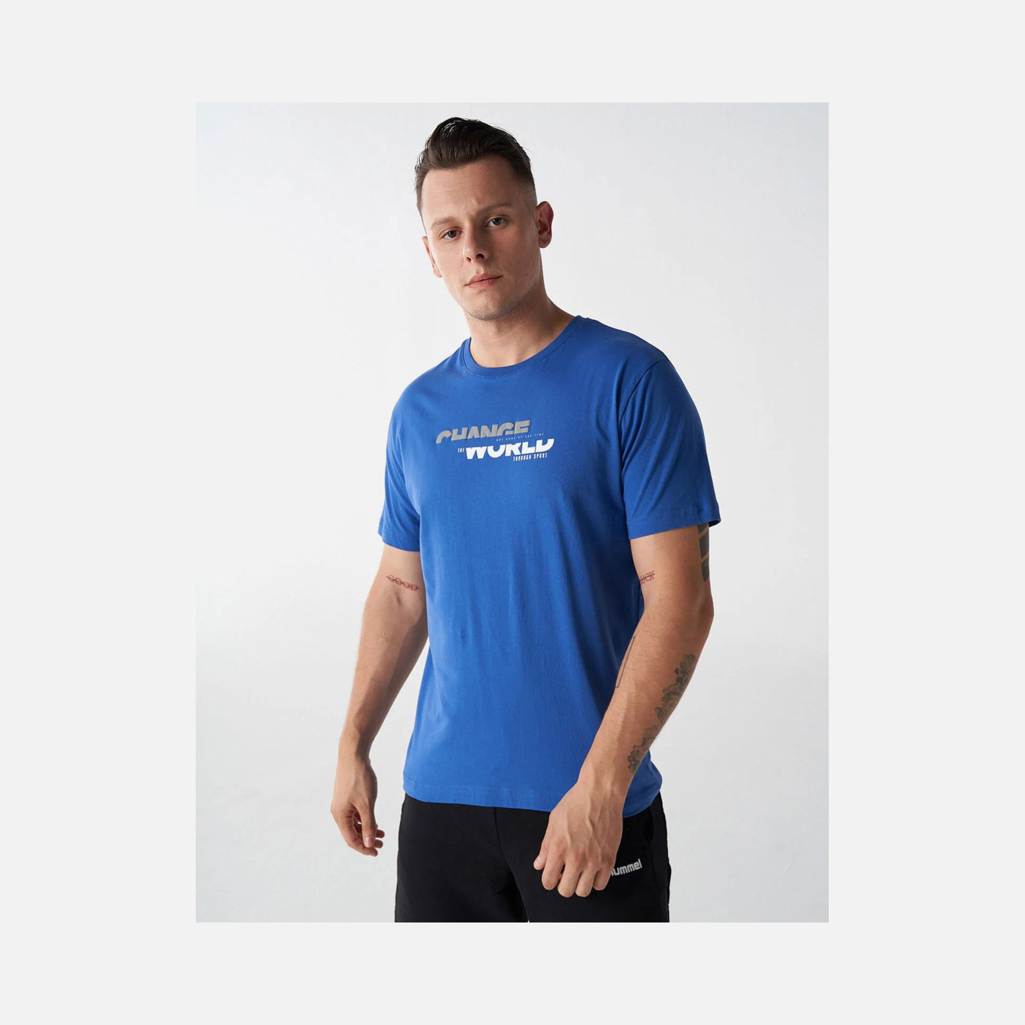 Hummel Sportswear Divide Short-Sleeve Erkek Tişört