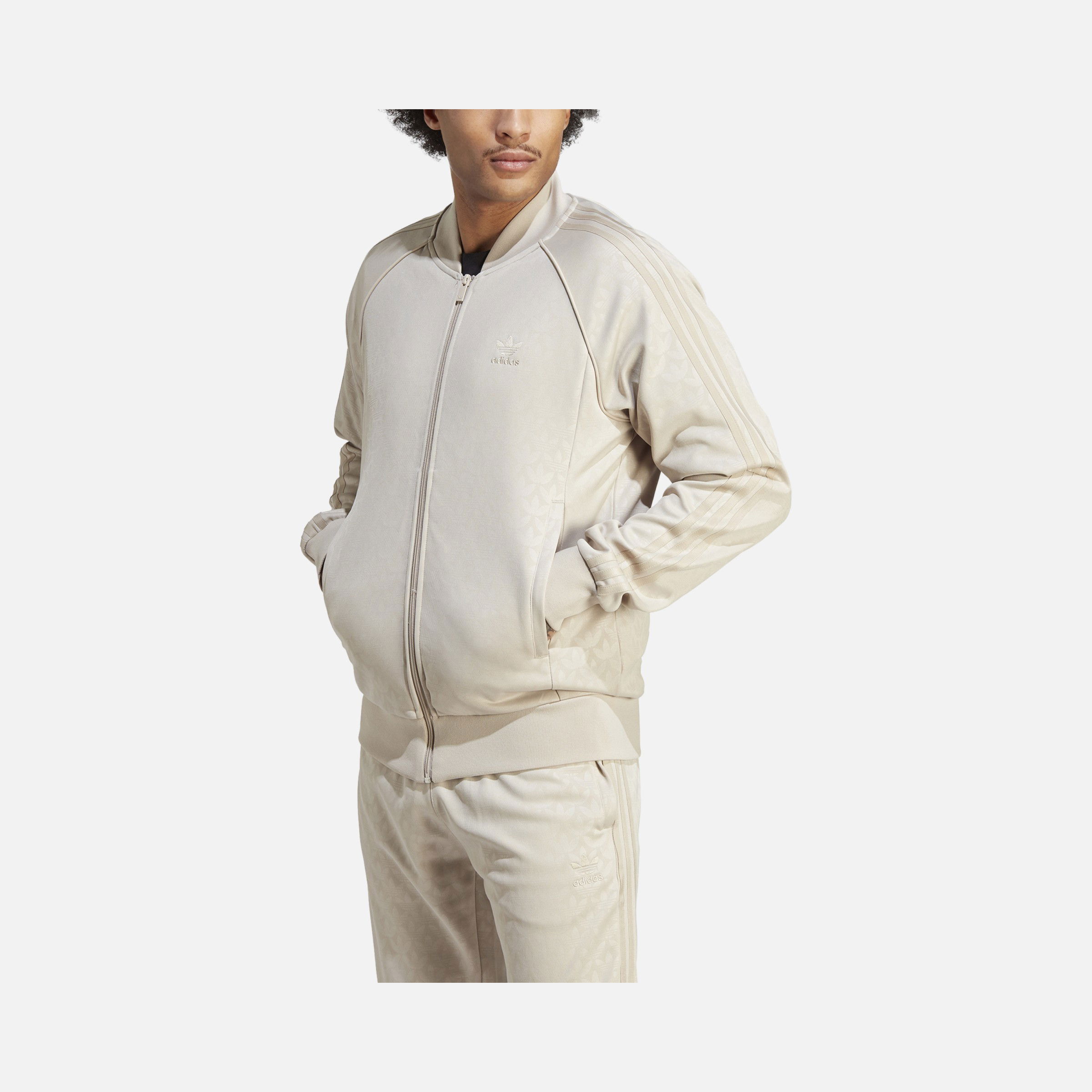 adidas Sportswear Monogram 3-Stripes Full-Zip Erkek Sweatshirt