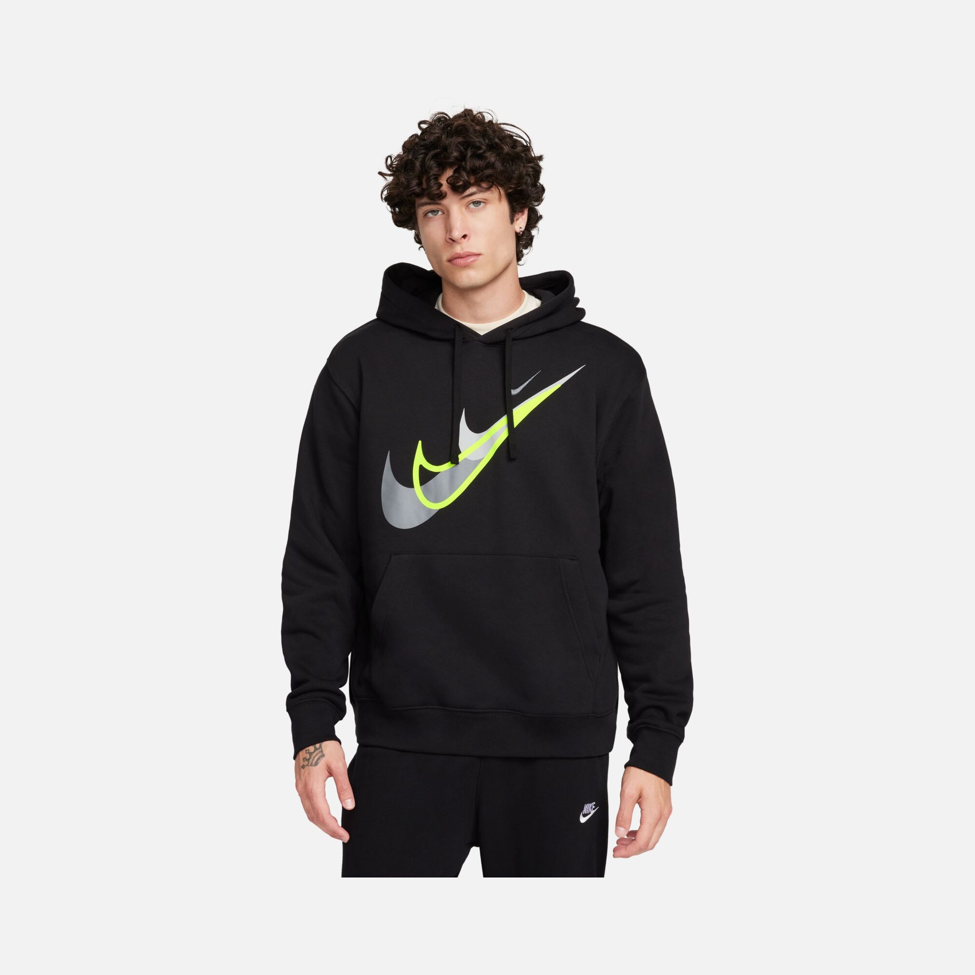Nike Sportswear Fleece ''Triple Swoosh Graphic'' Pullover Hoodie Erkek Sweatshirt