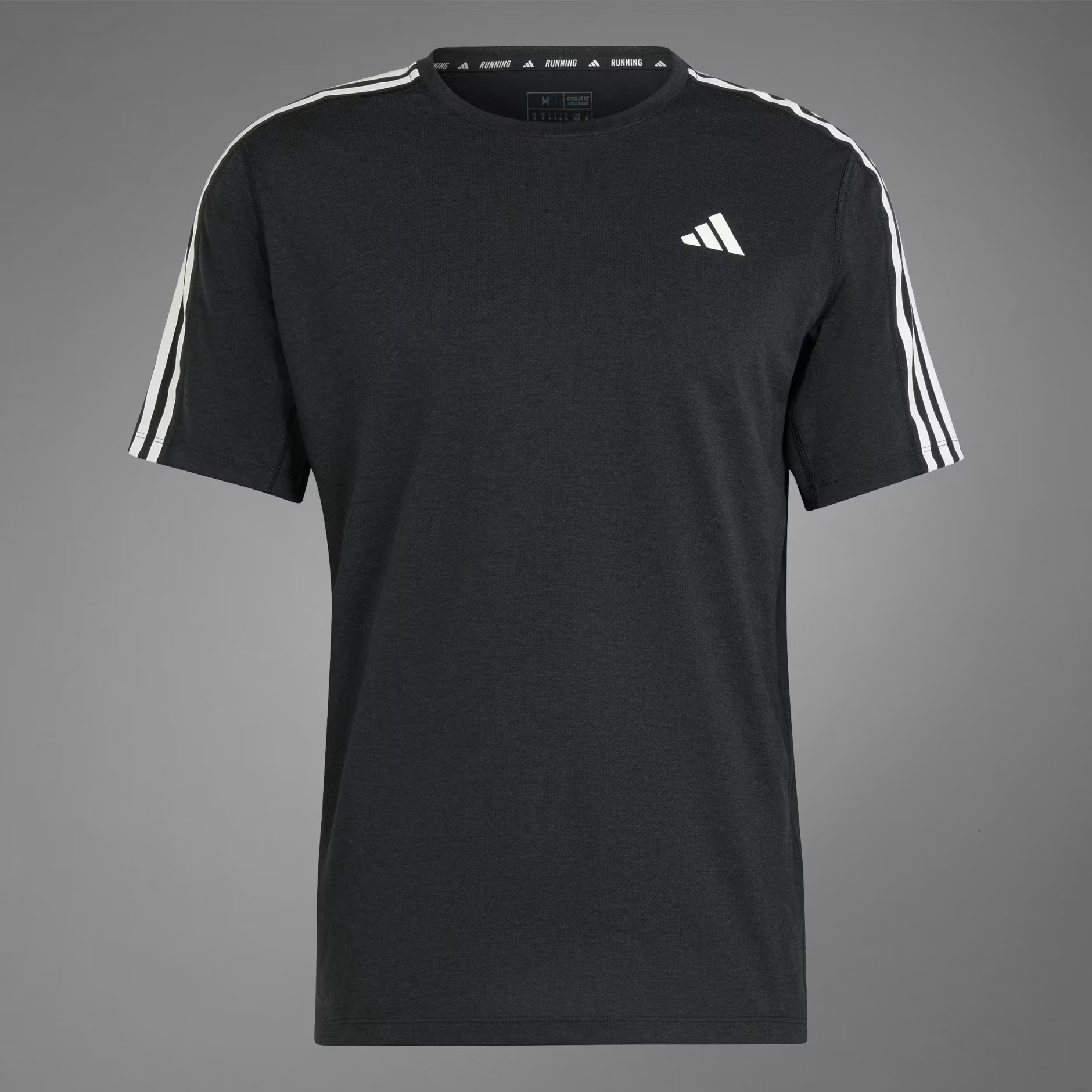 adidas Own the Run 3-Stripes Short-Sleeve Erkek Tişört