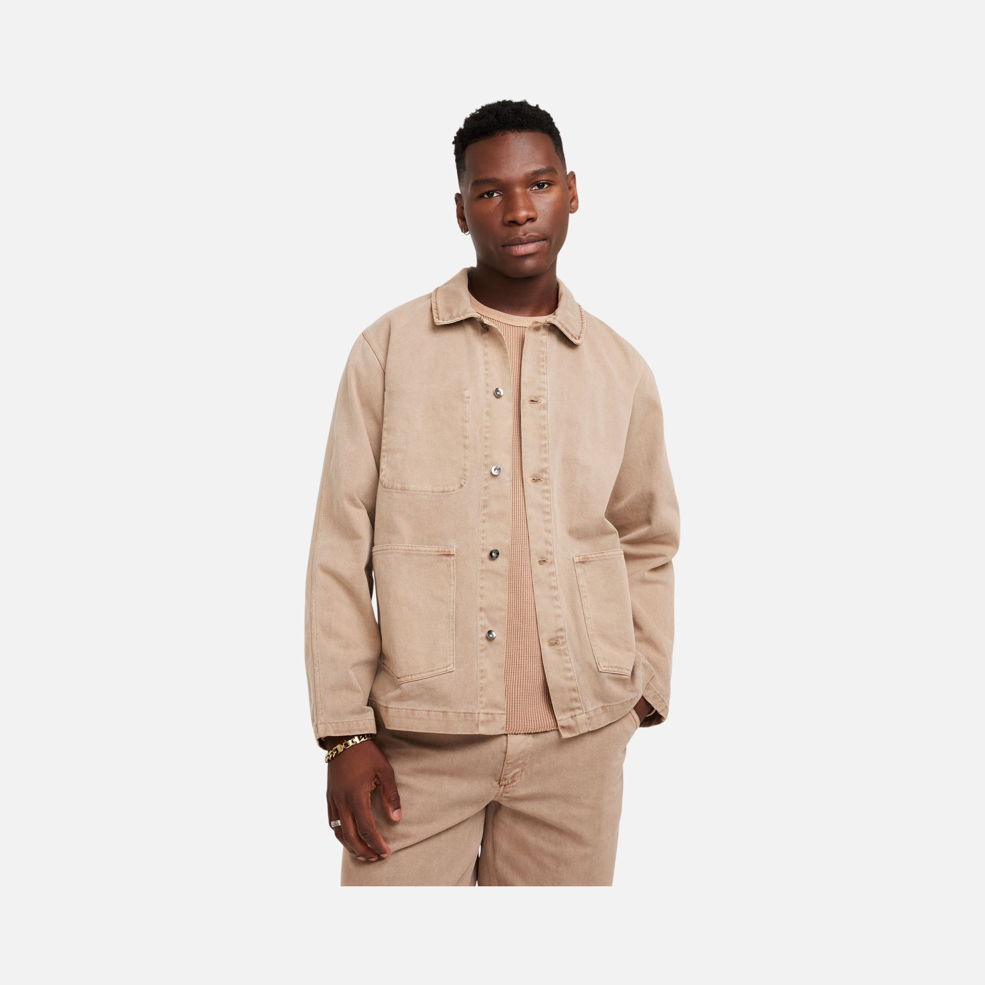 Nike Sportswear Life Chore Coat Unlined Dye Canvas Woven Fabric Full-Buttoned Erkek Ceket