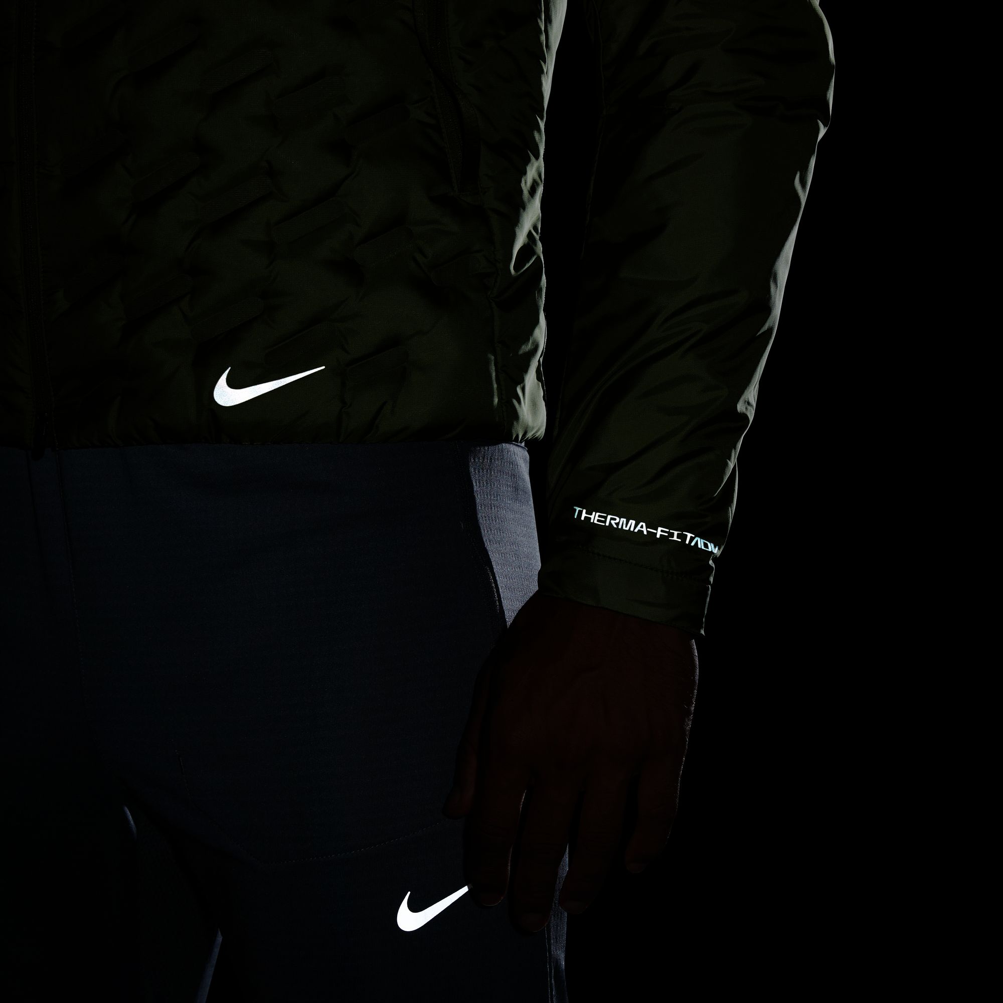 Nike Therma-Fit ADV Repel Down-Fill Running Full-Zip Hoodie Erkek Ceket