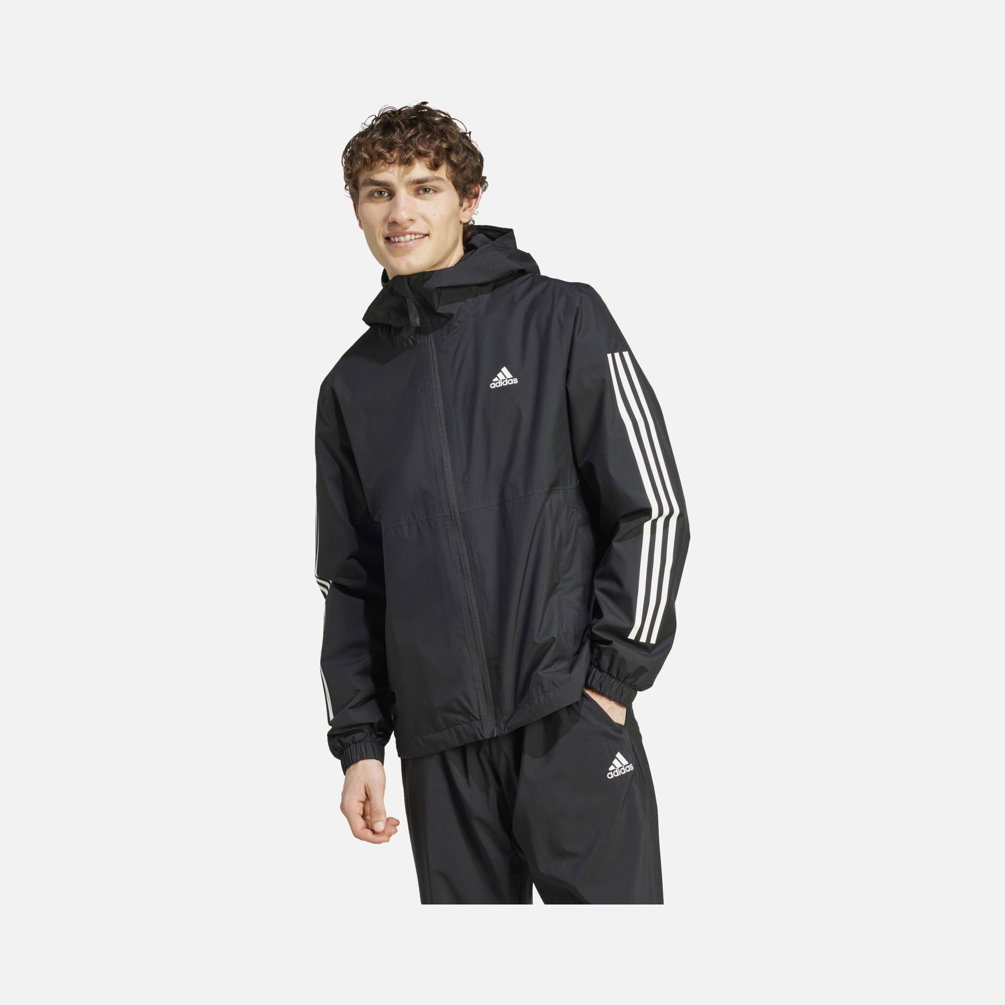 adidas Essential 3-Stripes R.R Hiking Full-Zip Hoodie Erkek Ceket