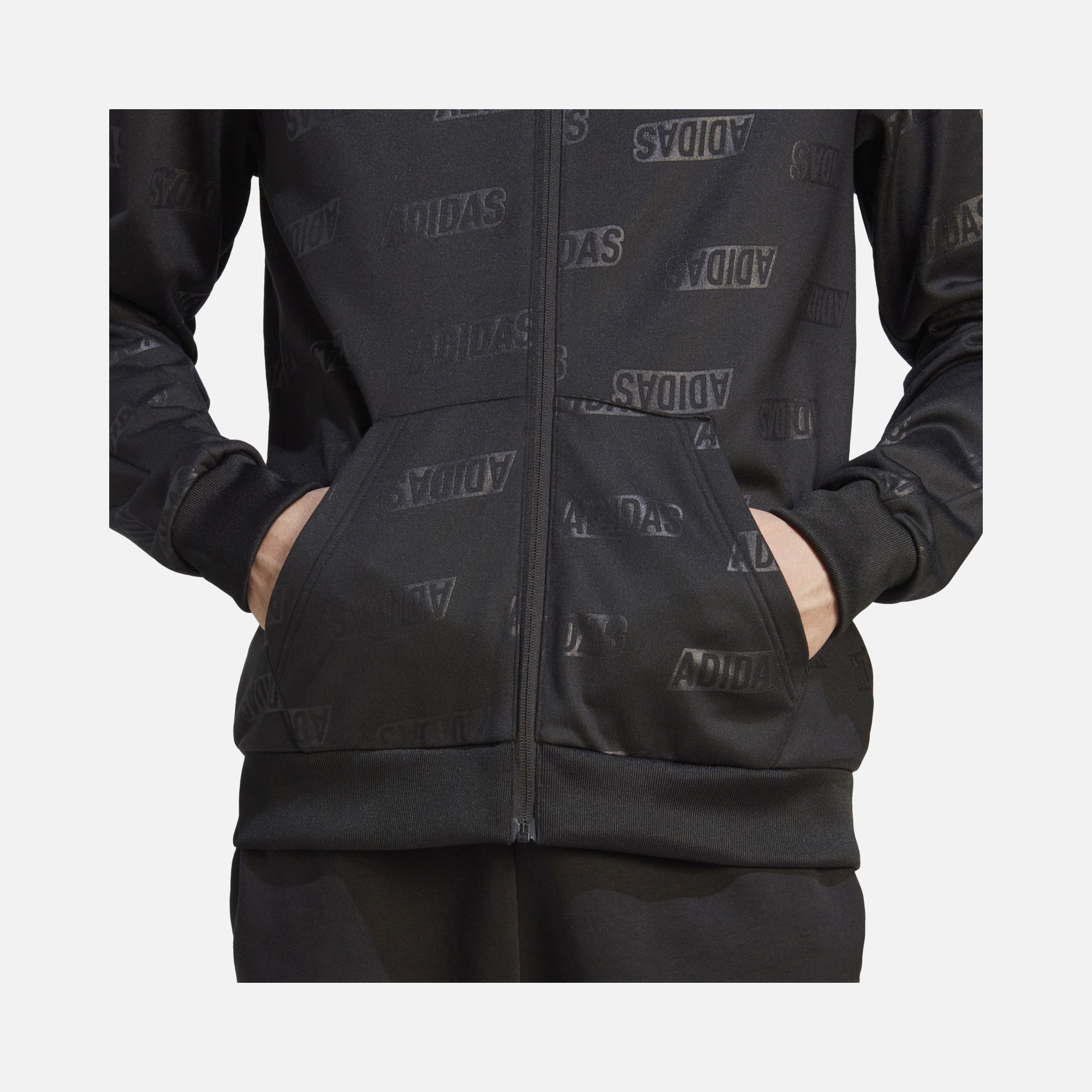 adidas Sportswear Bluza dresowa Embossed Fleece Full-Zip Hoodie Erkek Ceket