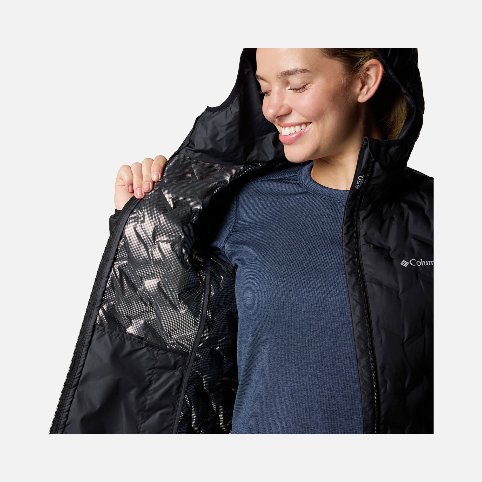 Columbia Delta Ridge II 650 Filled Down Full-Zip Hoodie Kadın Mont