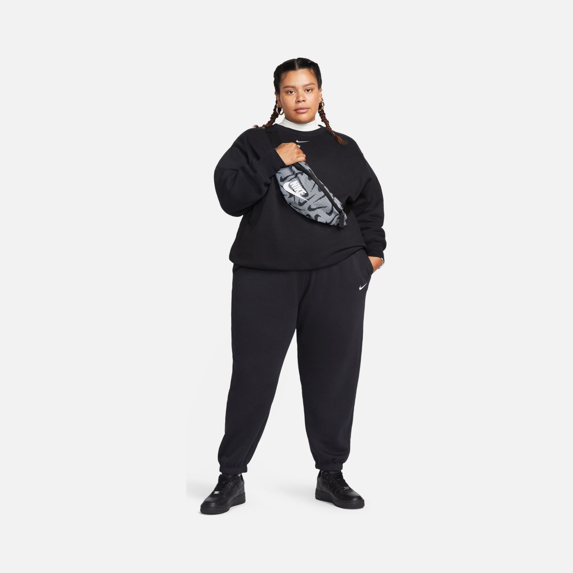 Nike Sportswear Phoenix Fleece Oversized Crew-Neck (Plus Size) Kadın Sweatshirt