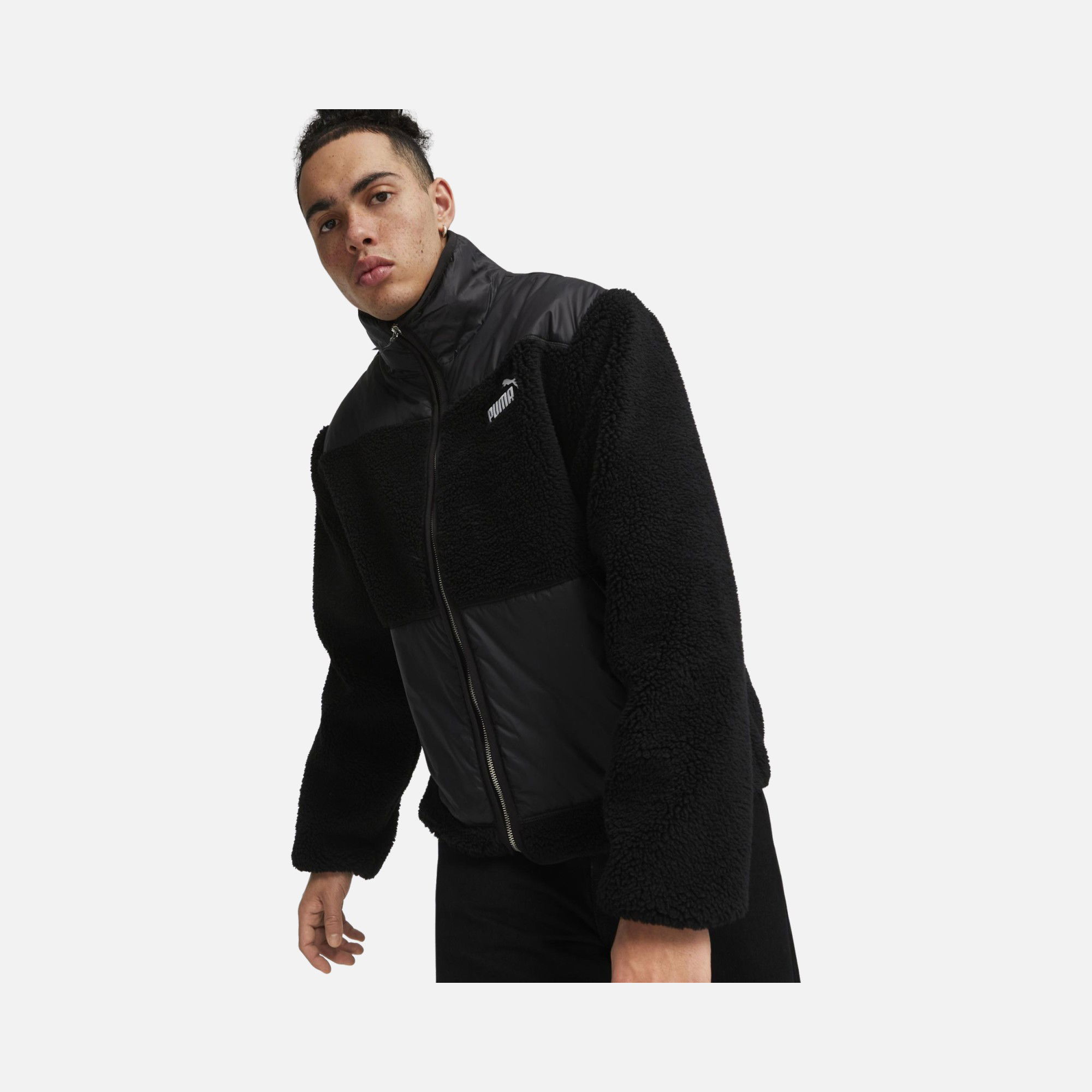 Puma Sportswear Sherpa Hybrid Full-Zip Hoodie Erkek Ceket