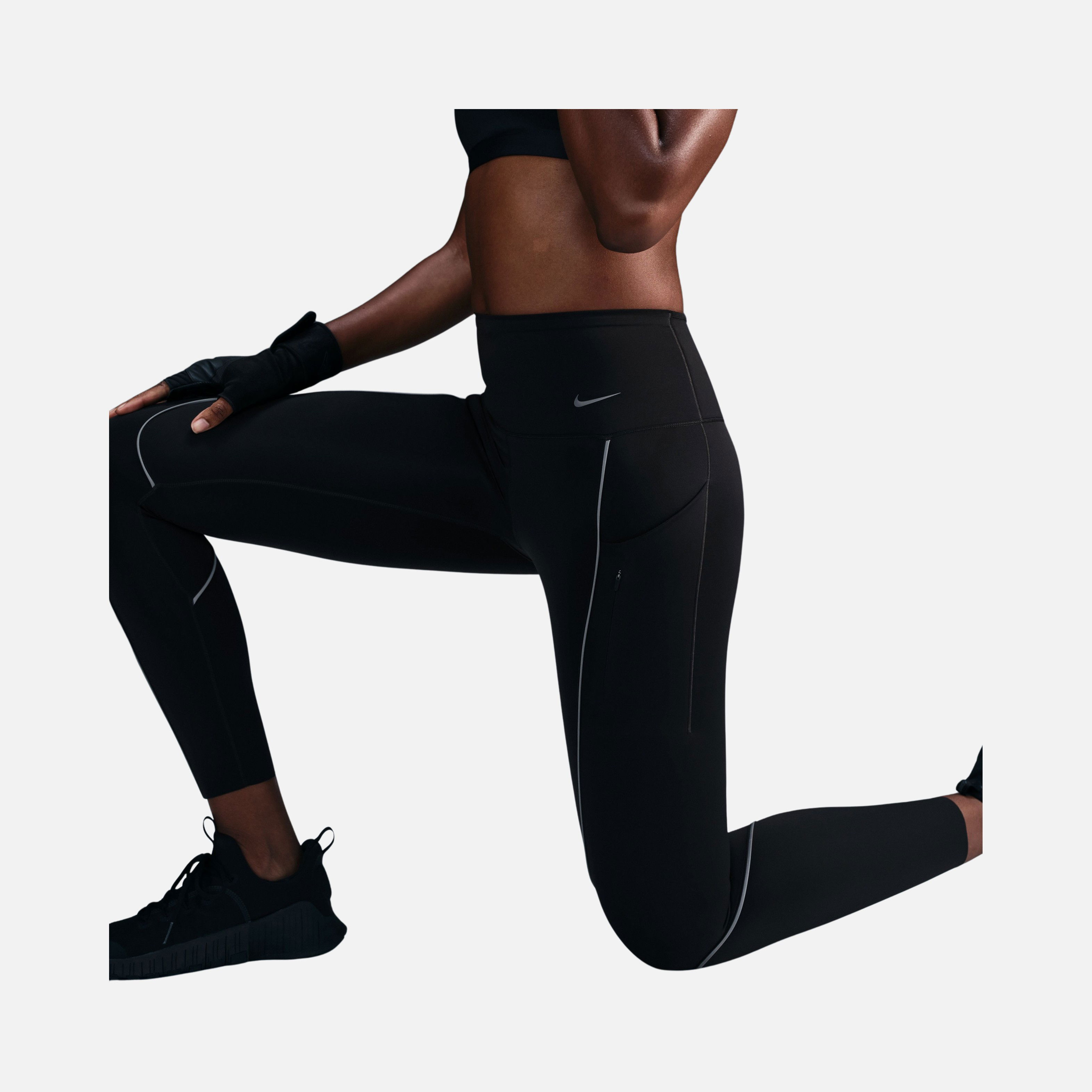 Nike Go Firm-Support High-Waisted Reflective 7/8 Training Kadın Tayt
