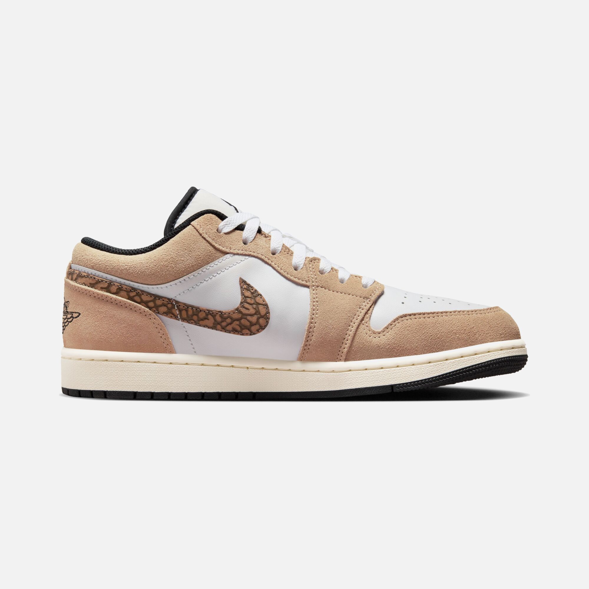 Air Jordan 1 Low SE ''Elephant Printed Swoosh and Gold Jumpman'' Erkek Spor Ayakkabı