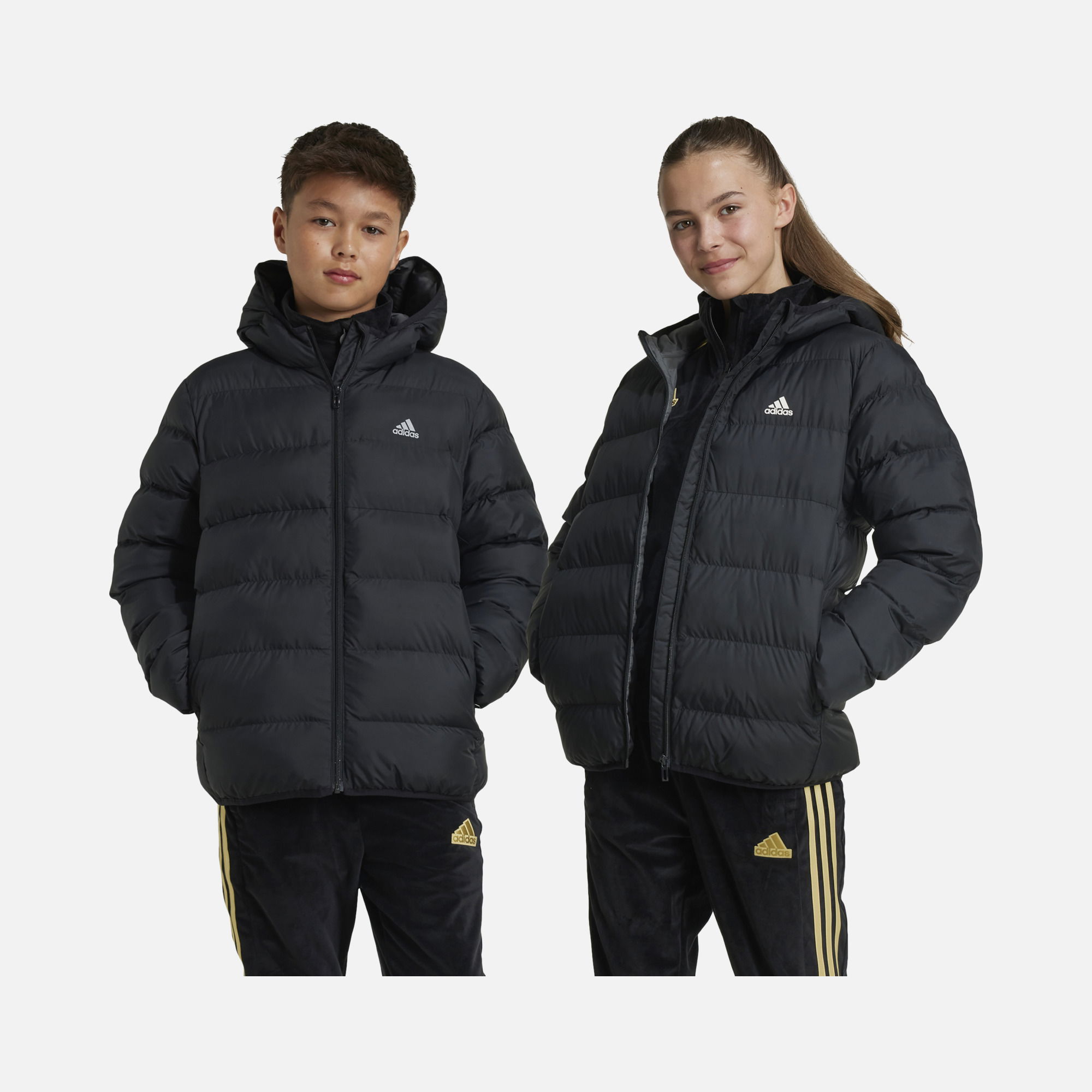 adidas Sportswear Synthetic Down Full-Zip Hoodie Çocuk Mont