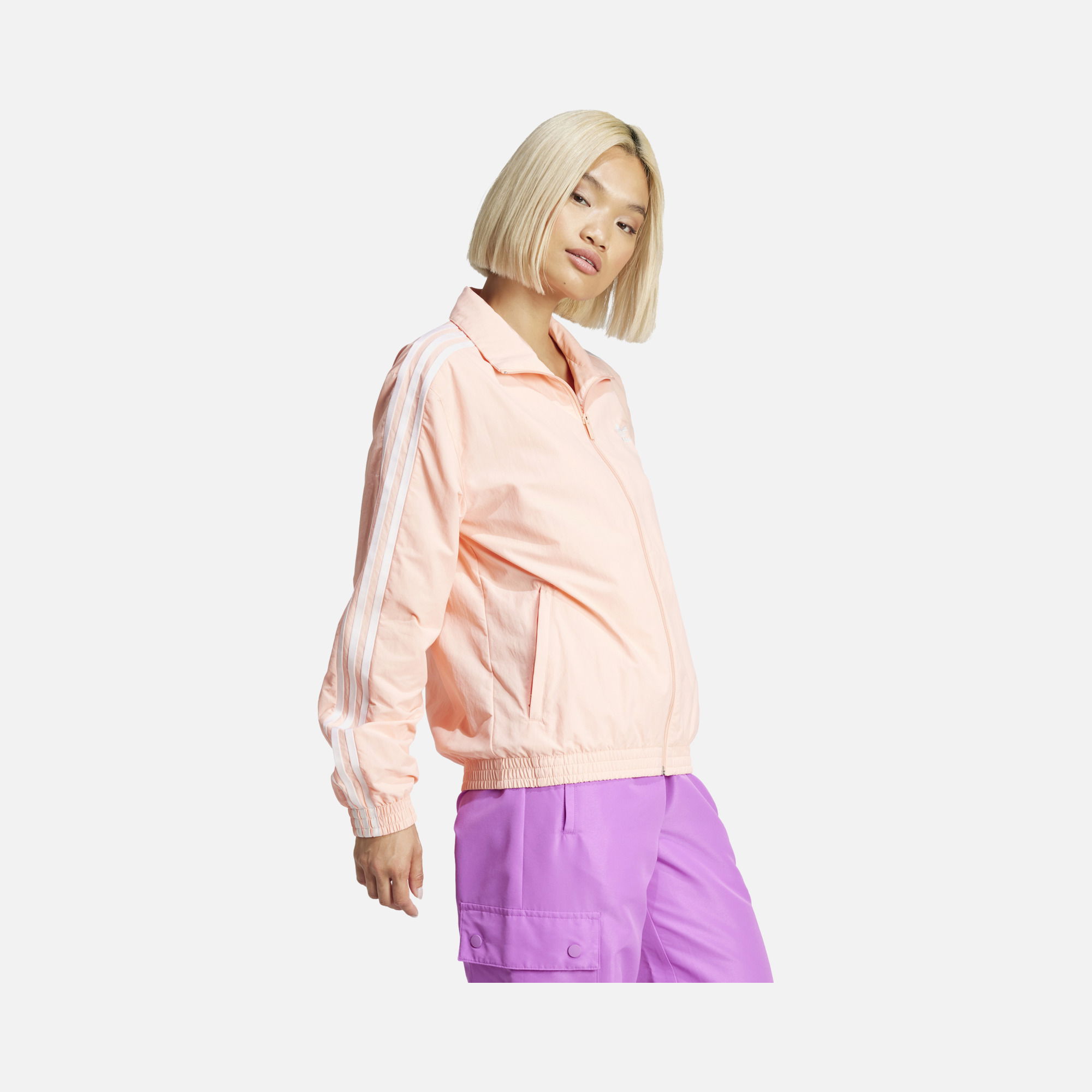 adidas Originals 3-Stripes Woven Fabric Full-Zip Kadın