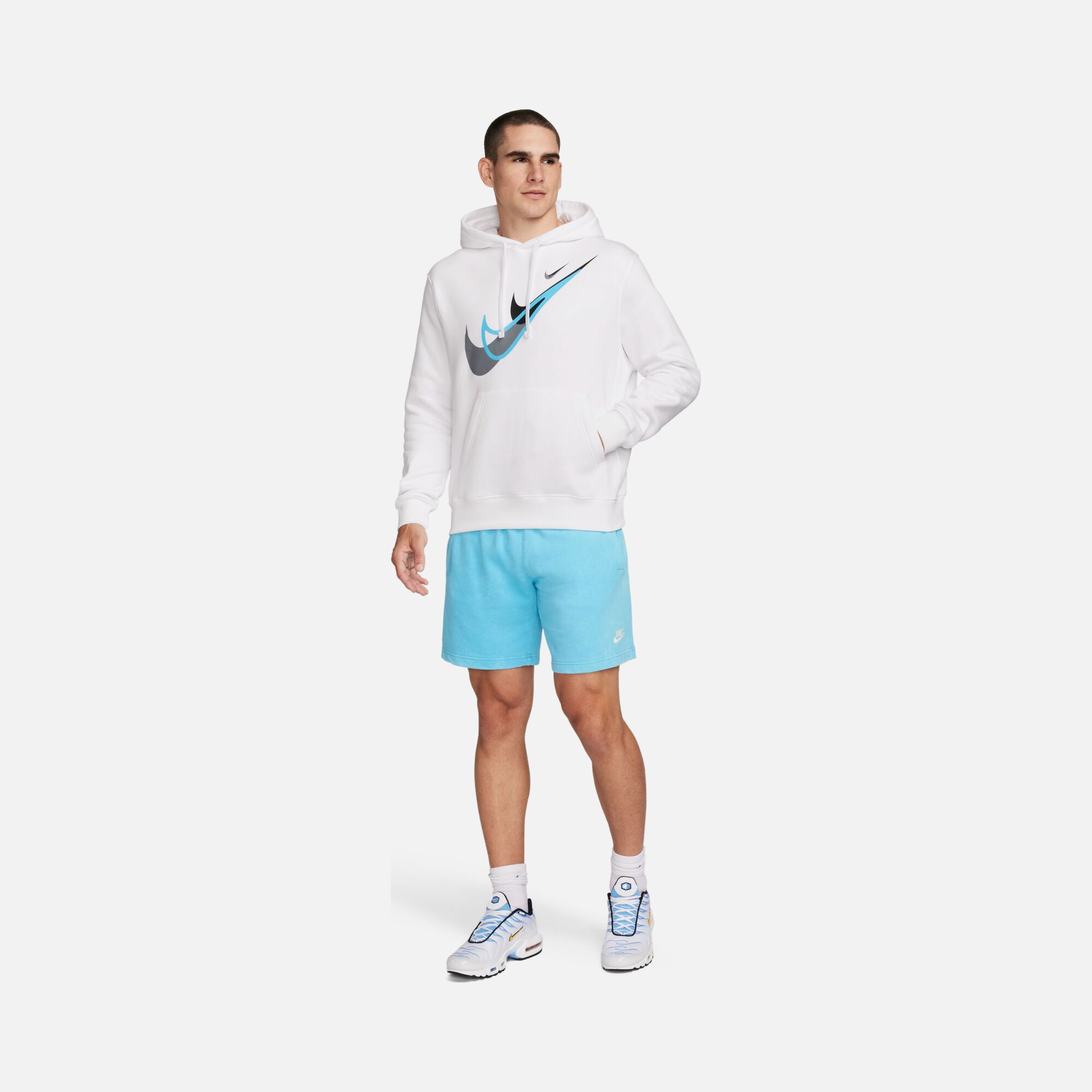 Nike Sportswear Fleece ''Triple Swoosh Graphic'' Pullover Hoodie Erkek Sweatshirt