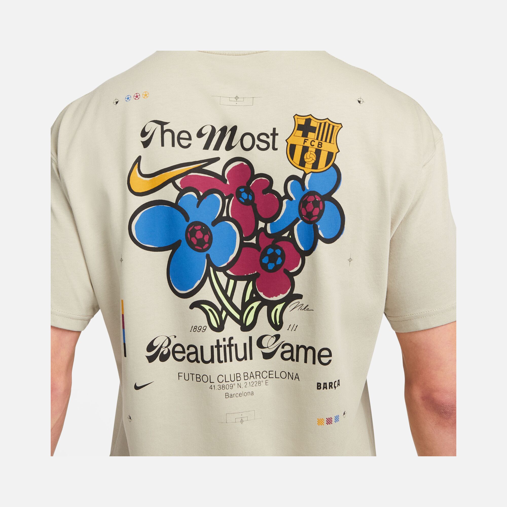 Nike F.C. Barcelona Max90 Football Short-Sleeve Erkek Tişört
