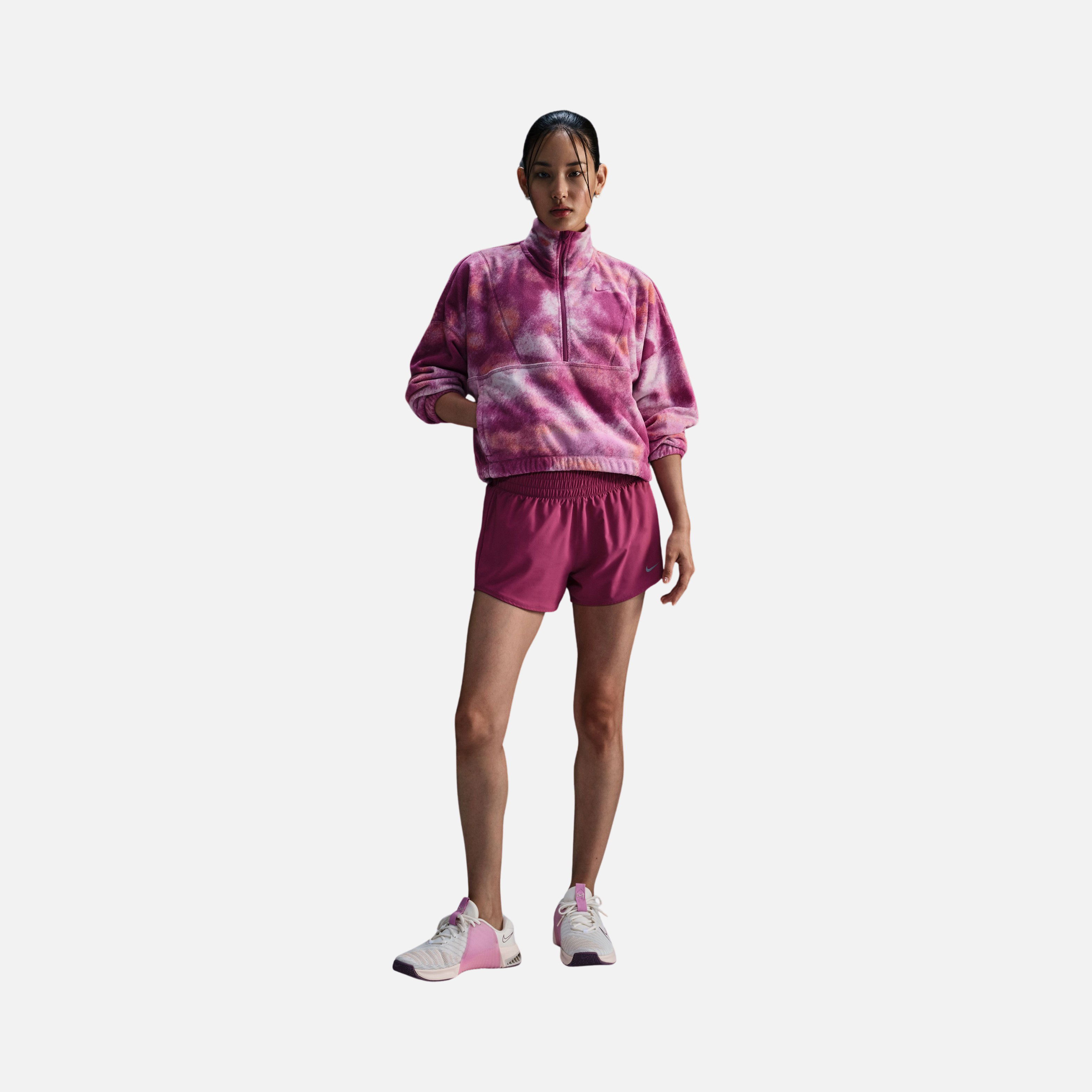 Nike One Top Fleece All Over Printed Half-Zip Kadın Sweatshirt