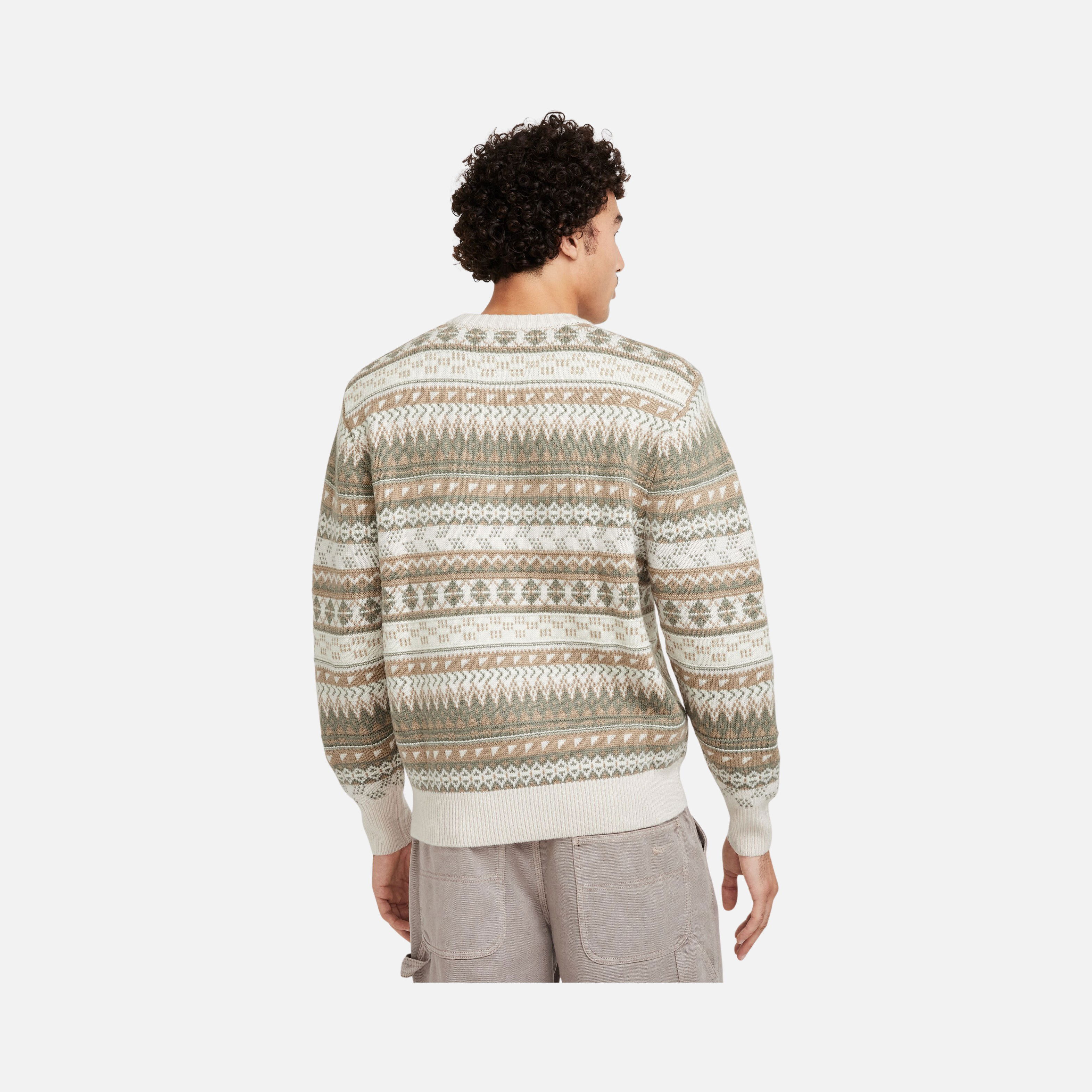 Nike Life Fair Isle Swoosh Crew ''Wool Jacquard Fabric'' Long-Sleeve Erkek Kazak