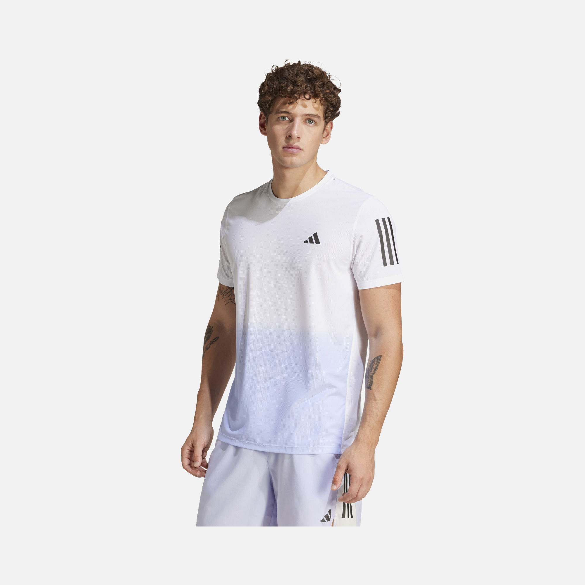 adidas Climacool Own the Run Colorblock Running Short-Sleeve Erkek Tişört