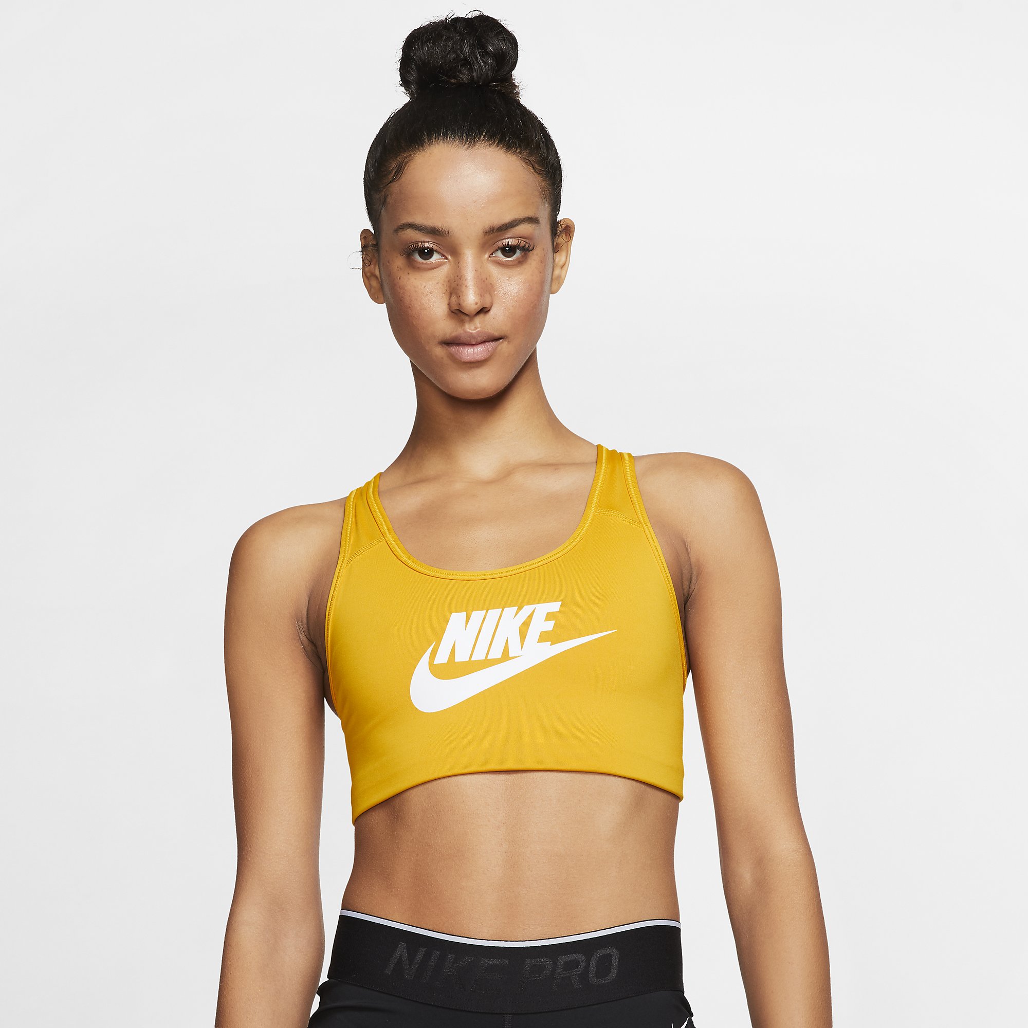 Nike Classic Swoosh Futura Medium Support Sports Kadın Büstiyer