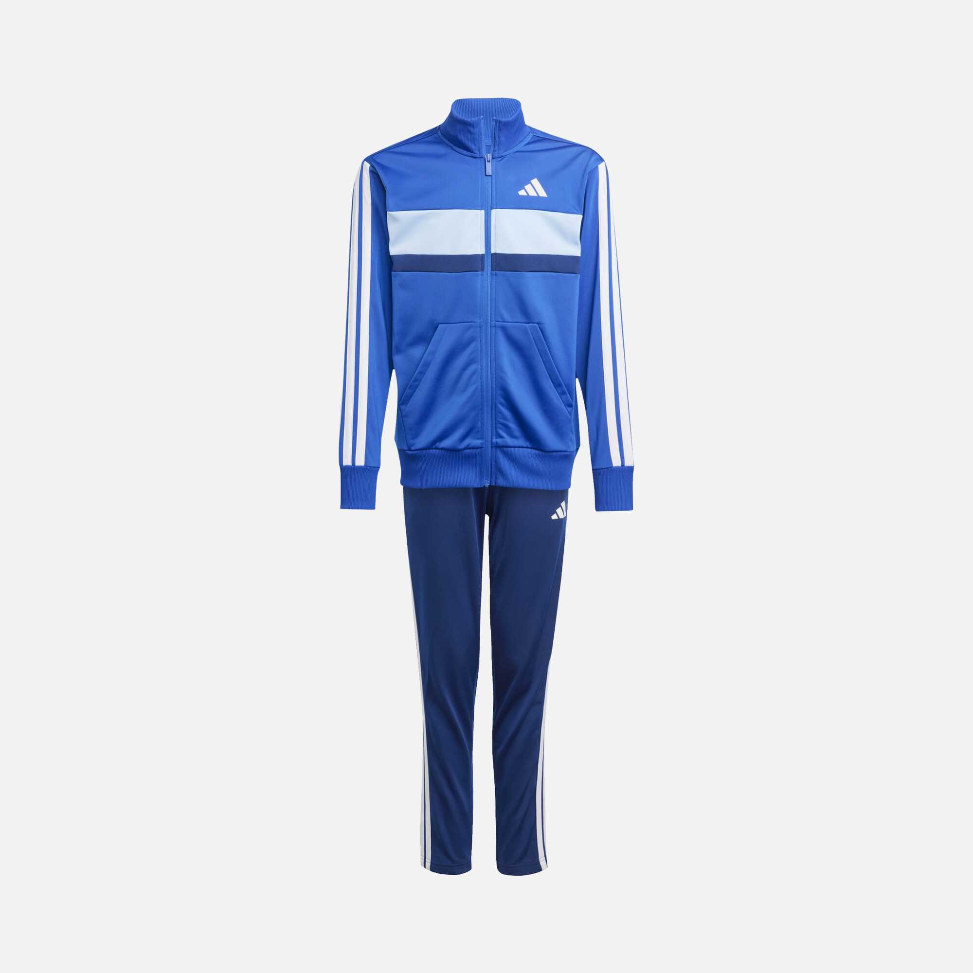 adidas Climacool Sportswear Seasonal Essentials Tiberio 3-Stripes Tricot Regular-Fit Full-Zip Çocuk Eşofman Takımı