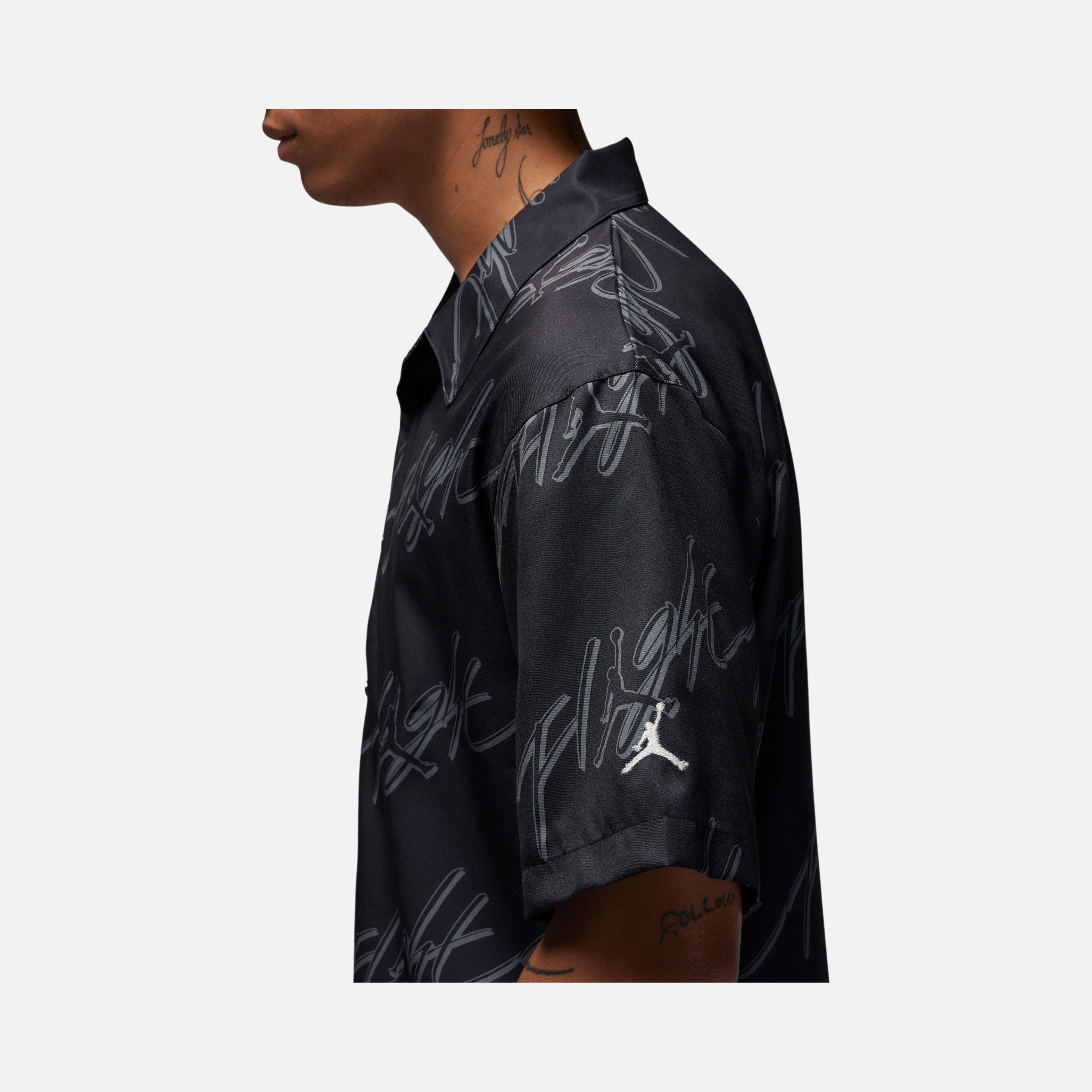 Nike Jordan Essentials Graphics Full-Button Short-Sleeve Erkek Gömlek
