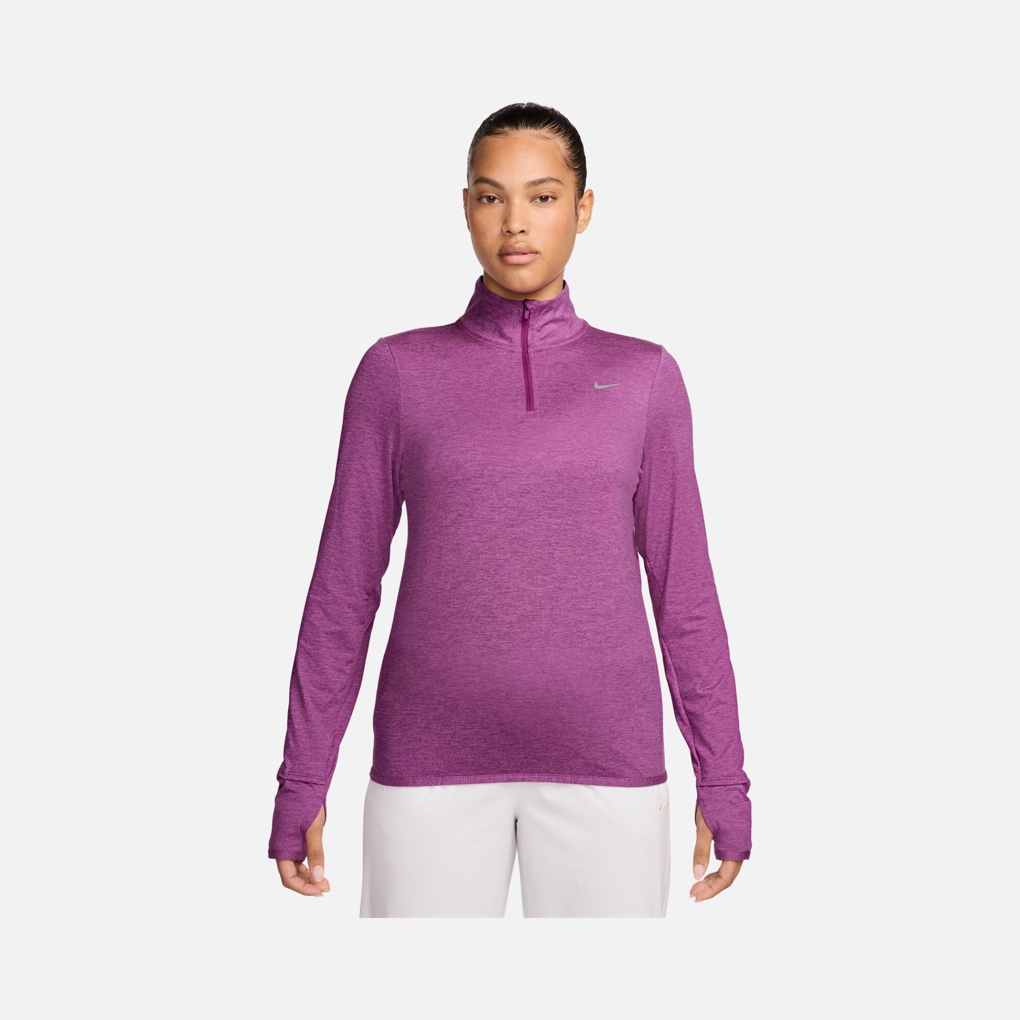 Nike Dri-Fit Swift Element UV 1/4-Zip Running Long-Sleeve Kadın Tişört