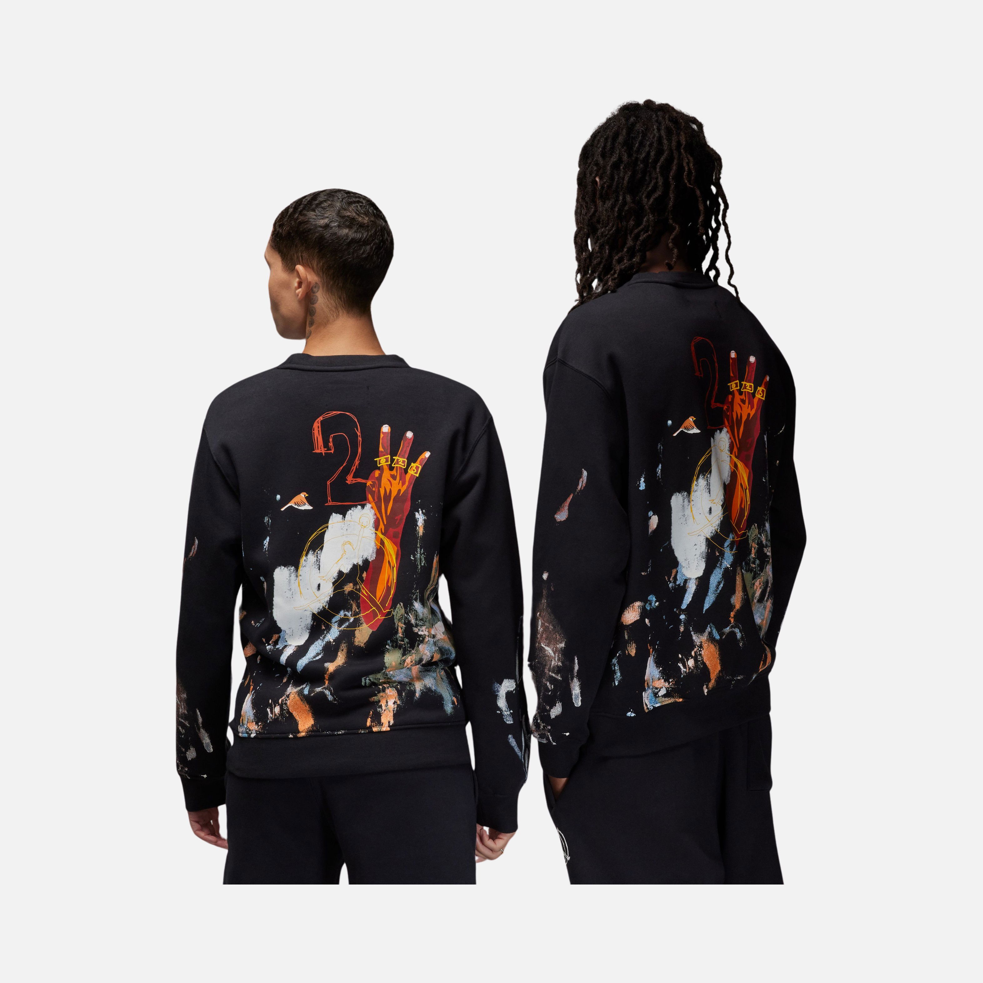 Nike Jordan Artist Series by Jammie Holmes Fleece Crew Erkek Sweatshirt